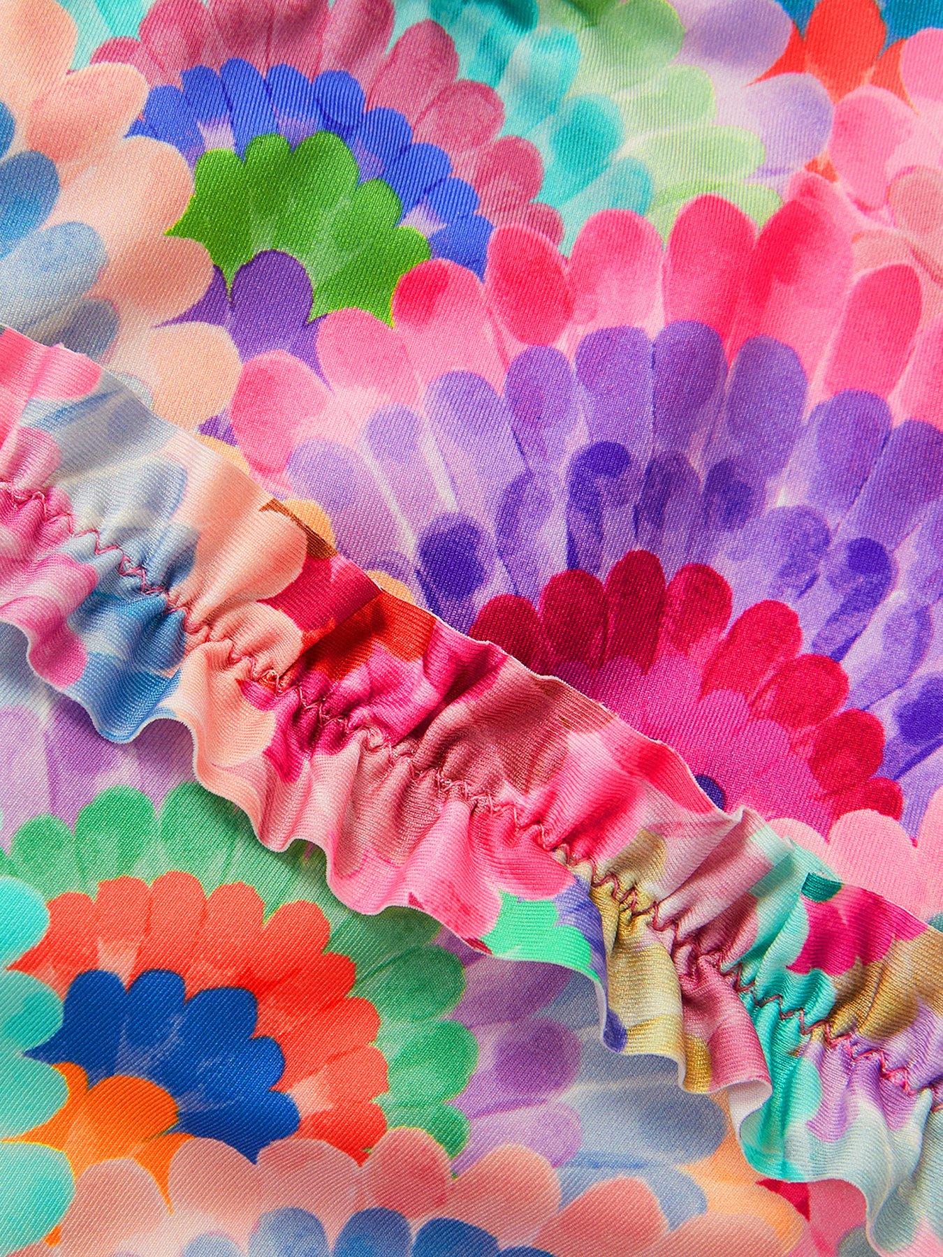 Image 3 of 3 of Monsoon Girls Shells Puff Sleeve Bikini - Multi