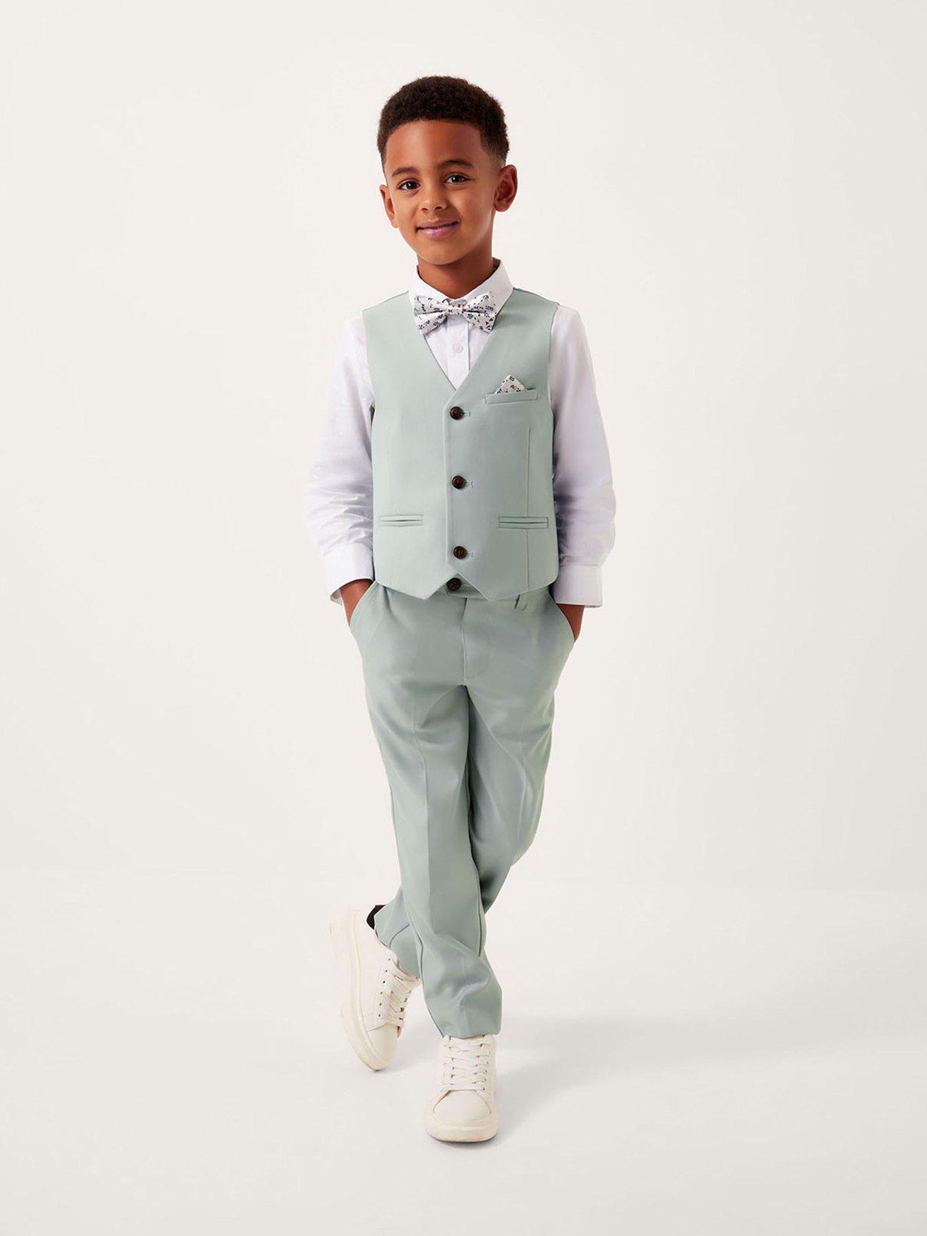 Monsoon Boys Freddie 4 Piece Suit - Light Green