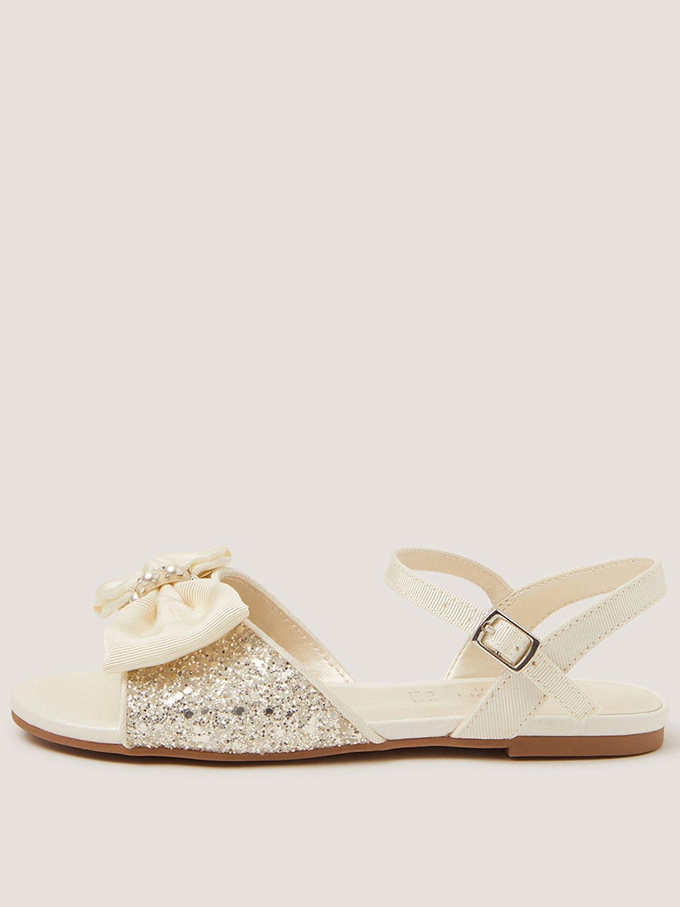 monsoon-girls-sparkle-bow-sandals-cream