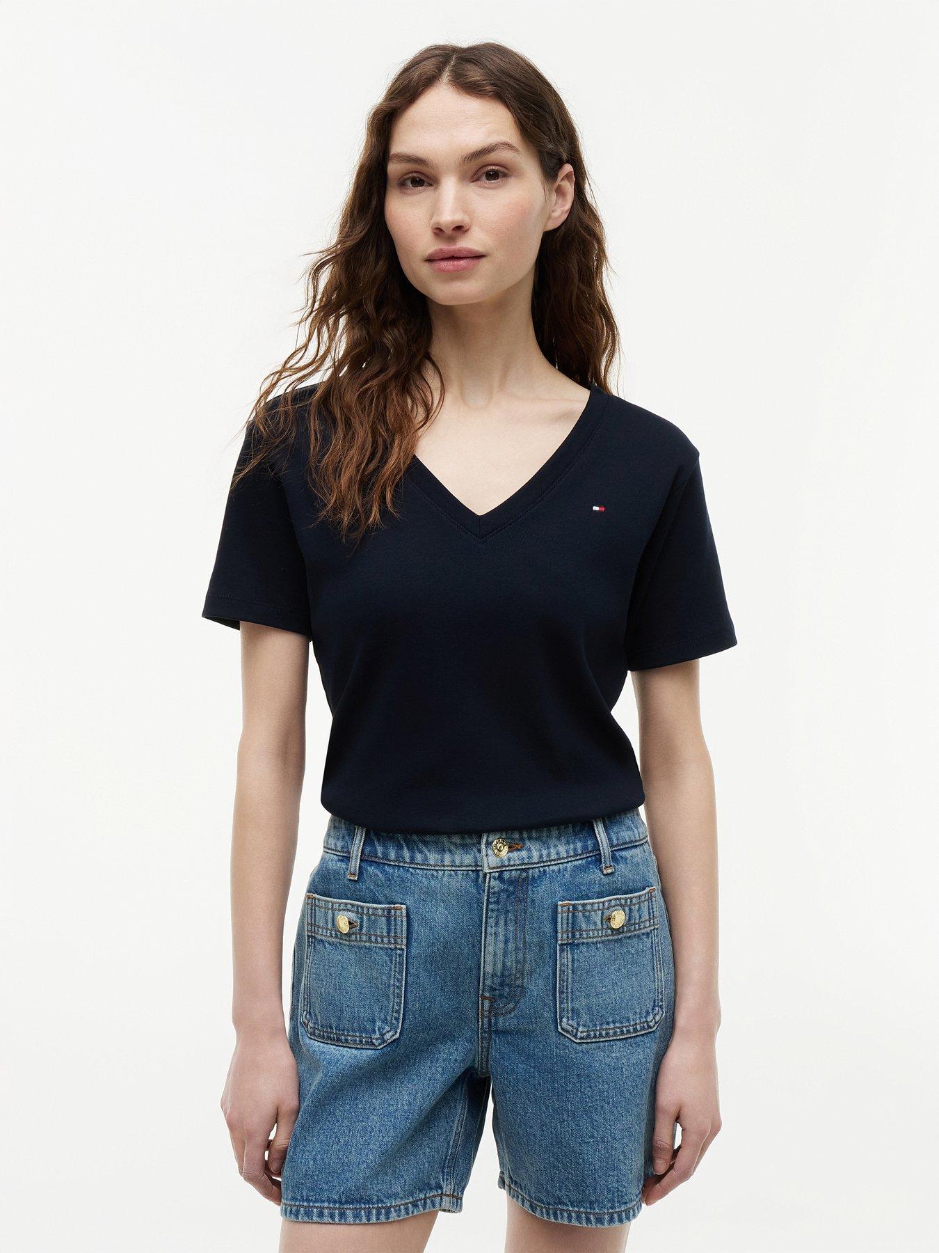 Tommy Hilfiger New Slim Cody V-Neck Short Sleeve - White