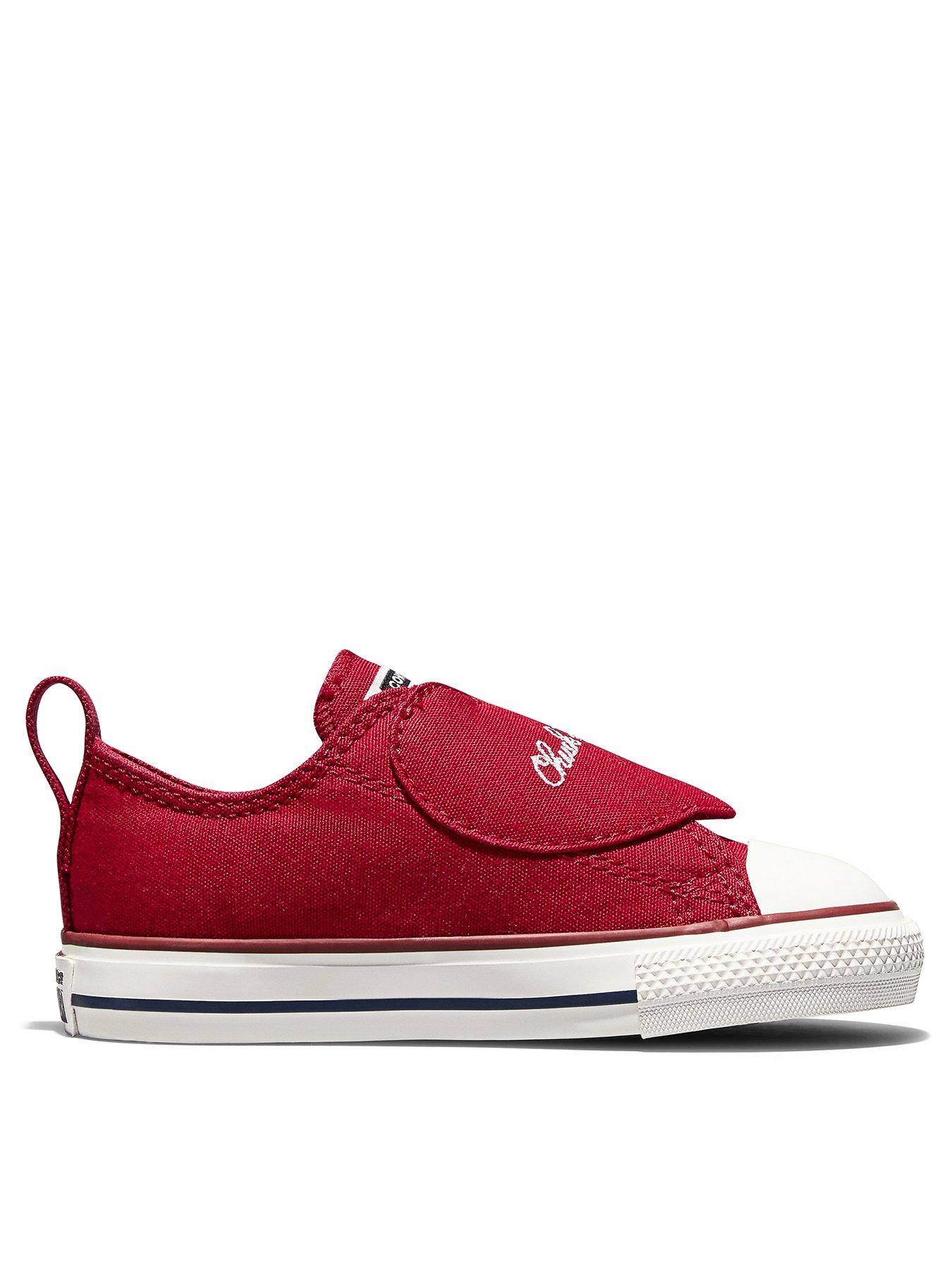 converse-infant-chuck-taylor-all-star-one-strap-trainers-dark-red