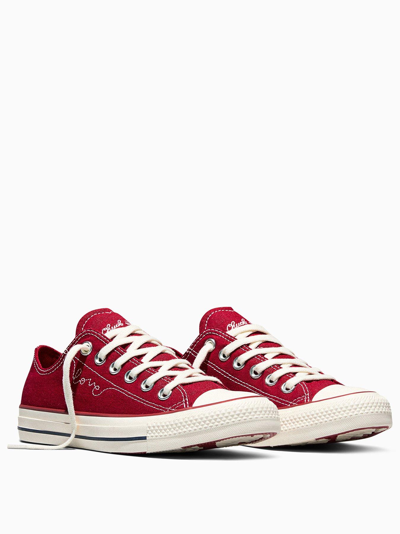 converse-womens-chuck-taylor-all-star-trainers-dark-redstillFront