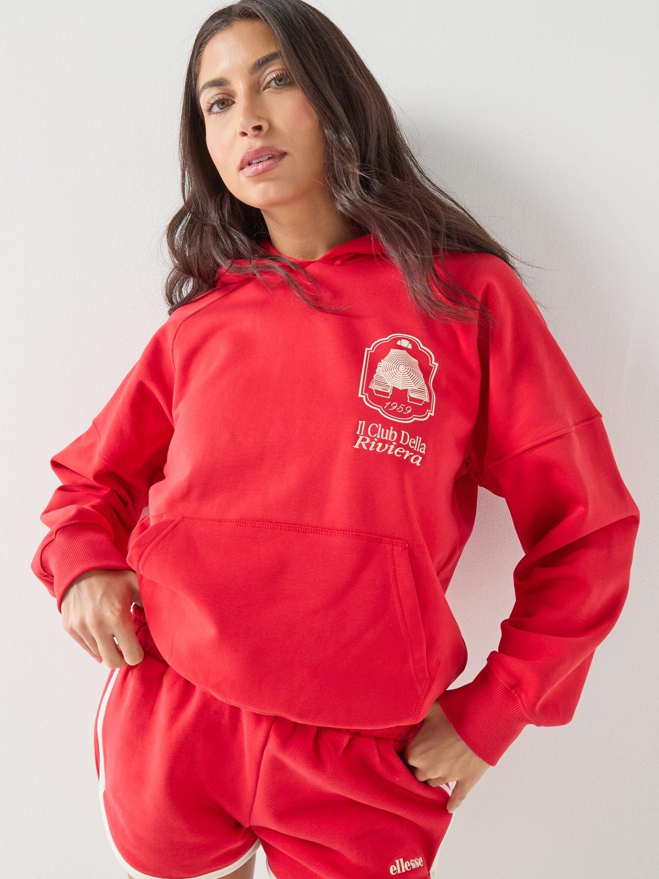 Image 2 of 6 of Ellesse Womens Saldia Hoodie - Red