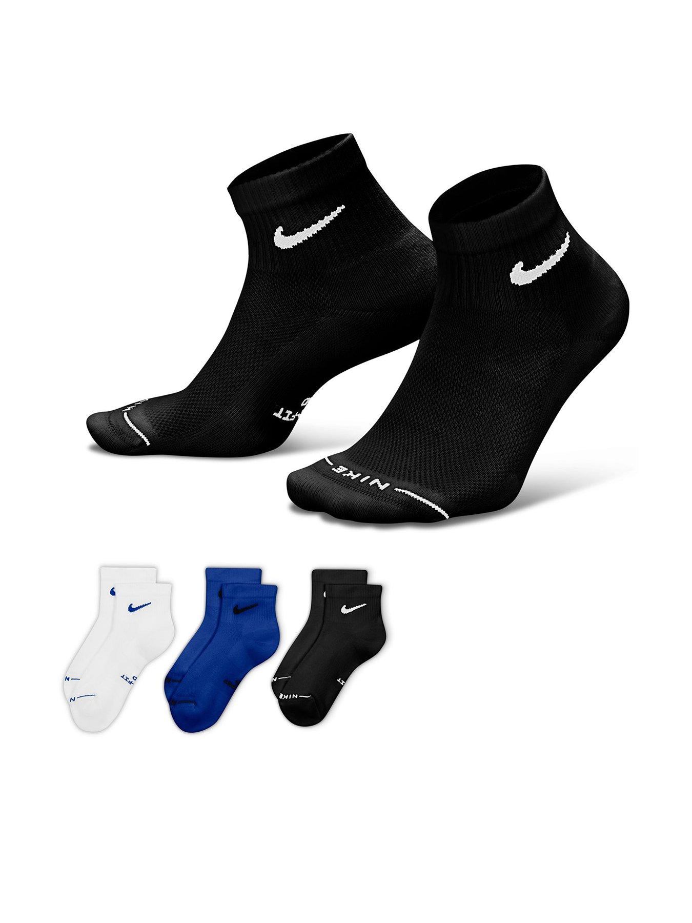 Nike Unisex Everyday Elevated Ankle Socks (3 Pack) - Assorted