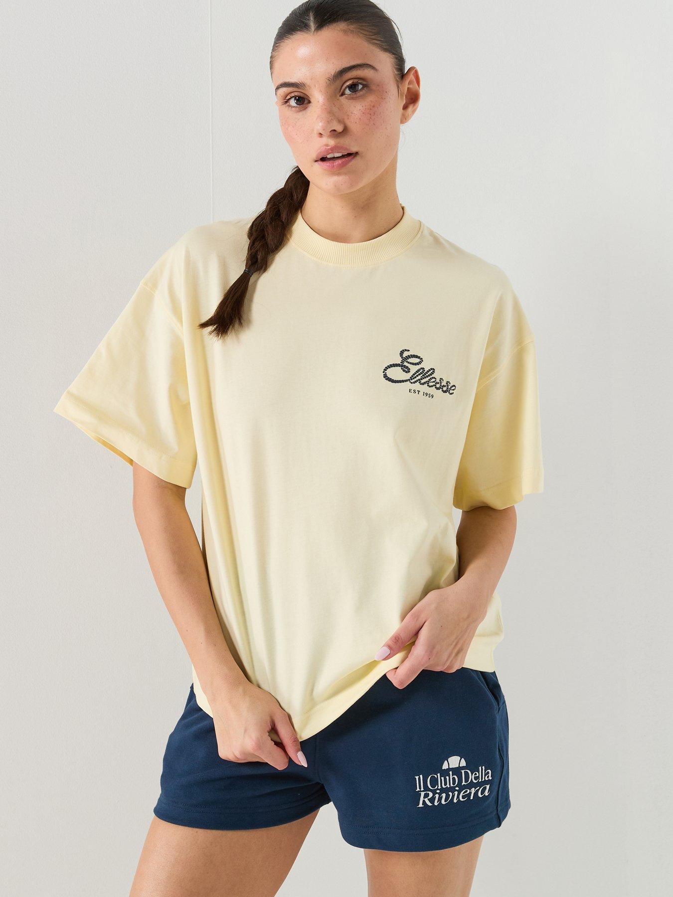 ellesse-womens-deliziosi-t-shirt-light-yellowstillFront