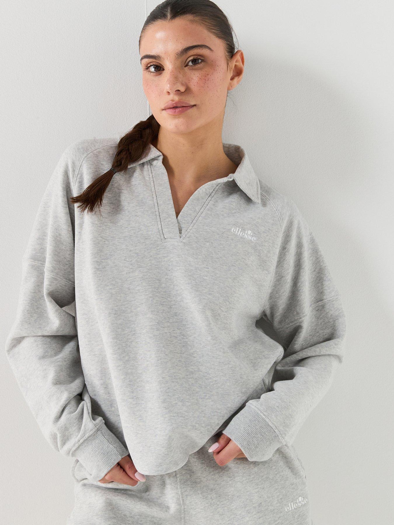 ellesse-womens-collared-sweatshirt-light-greyfront