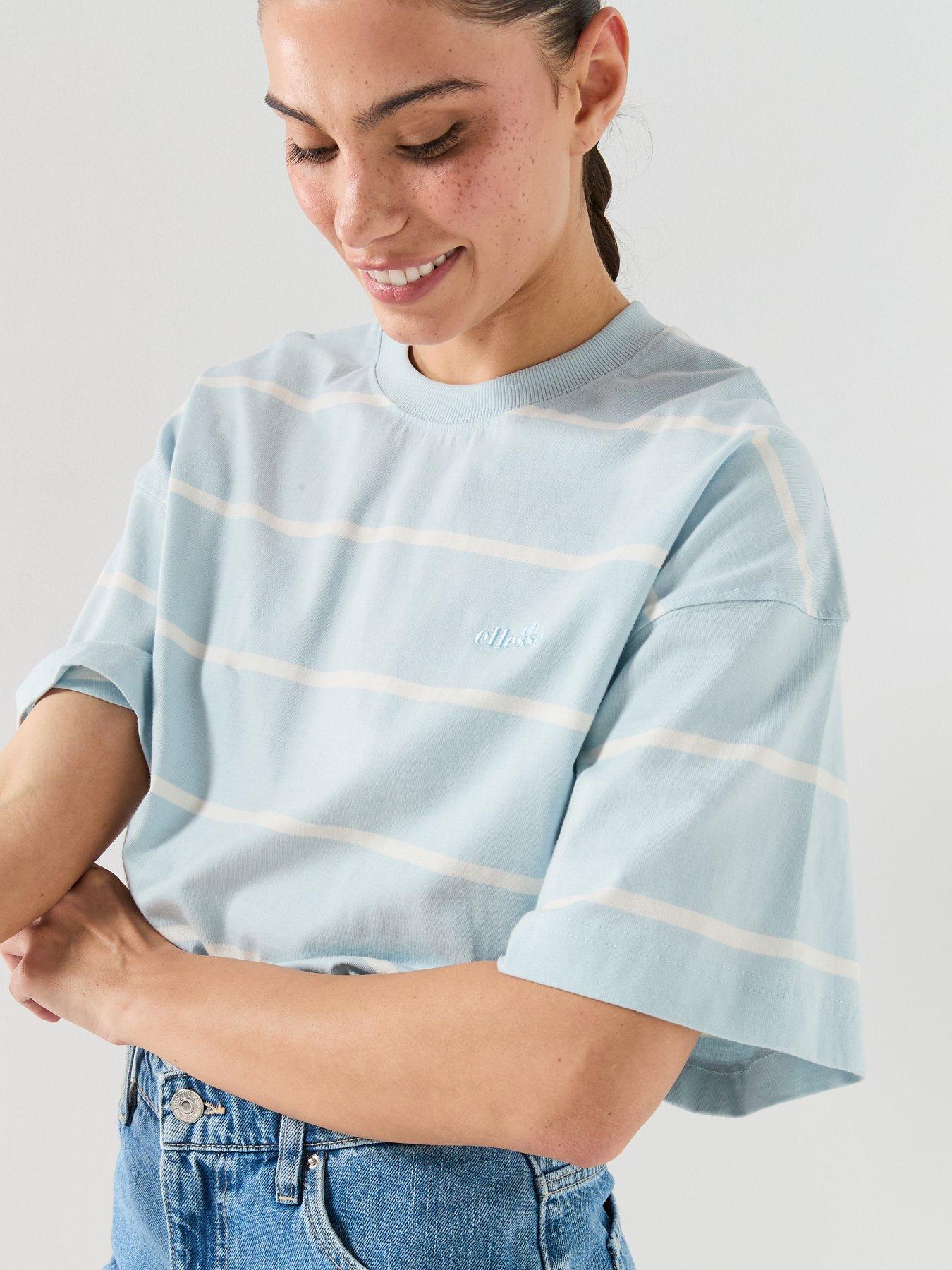 ellesse-womens-stripe-t-shirt-light-blueoff-whiteoutfit