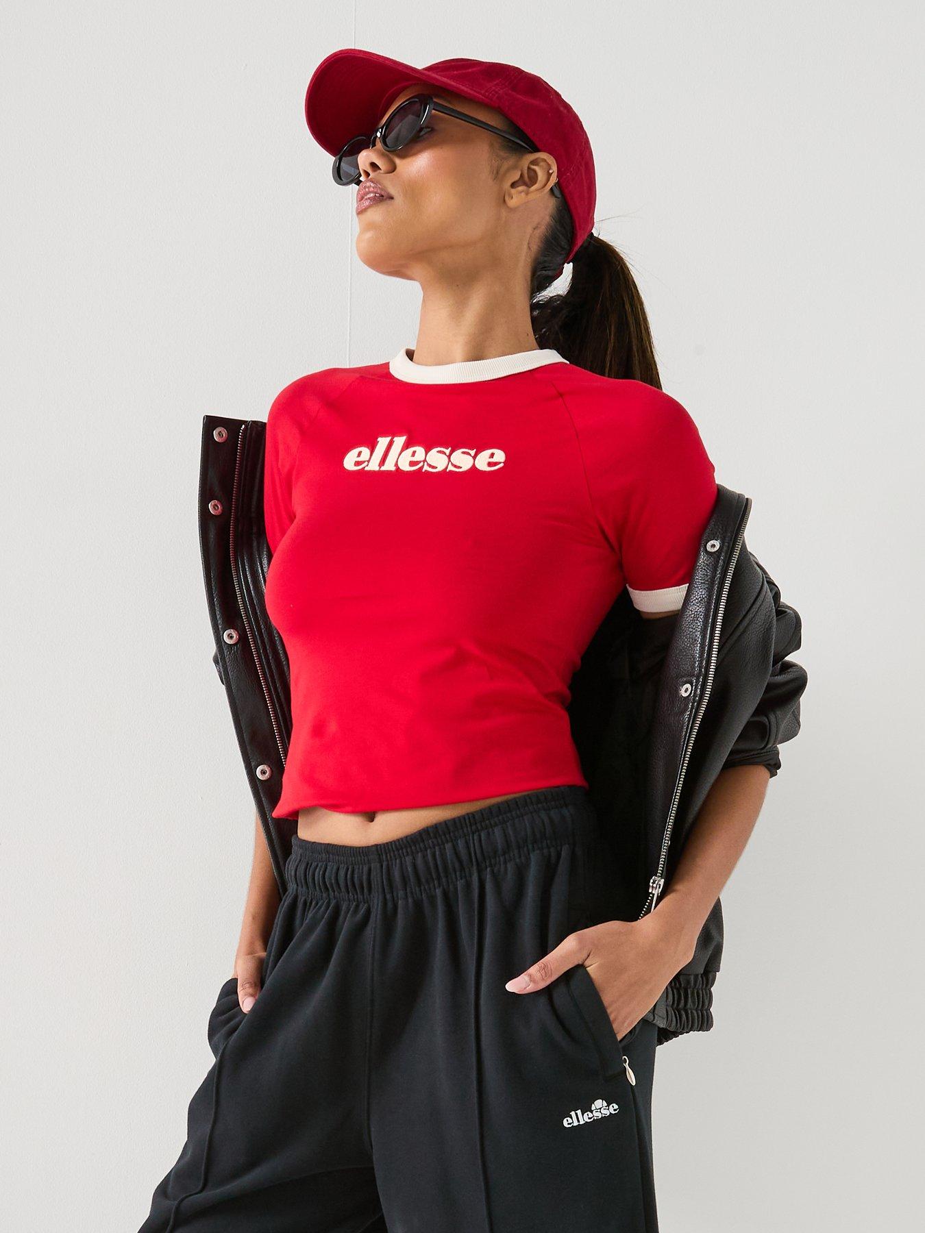 Image 6 of 6 of Ellesse Womens Albenga T-Shirt - Red