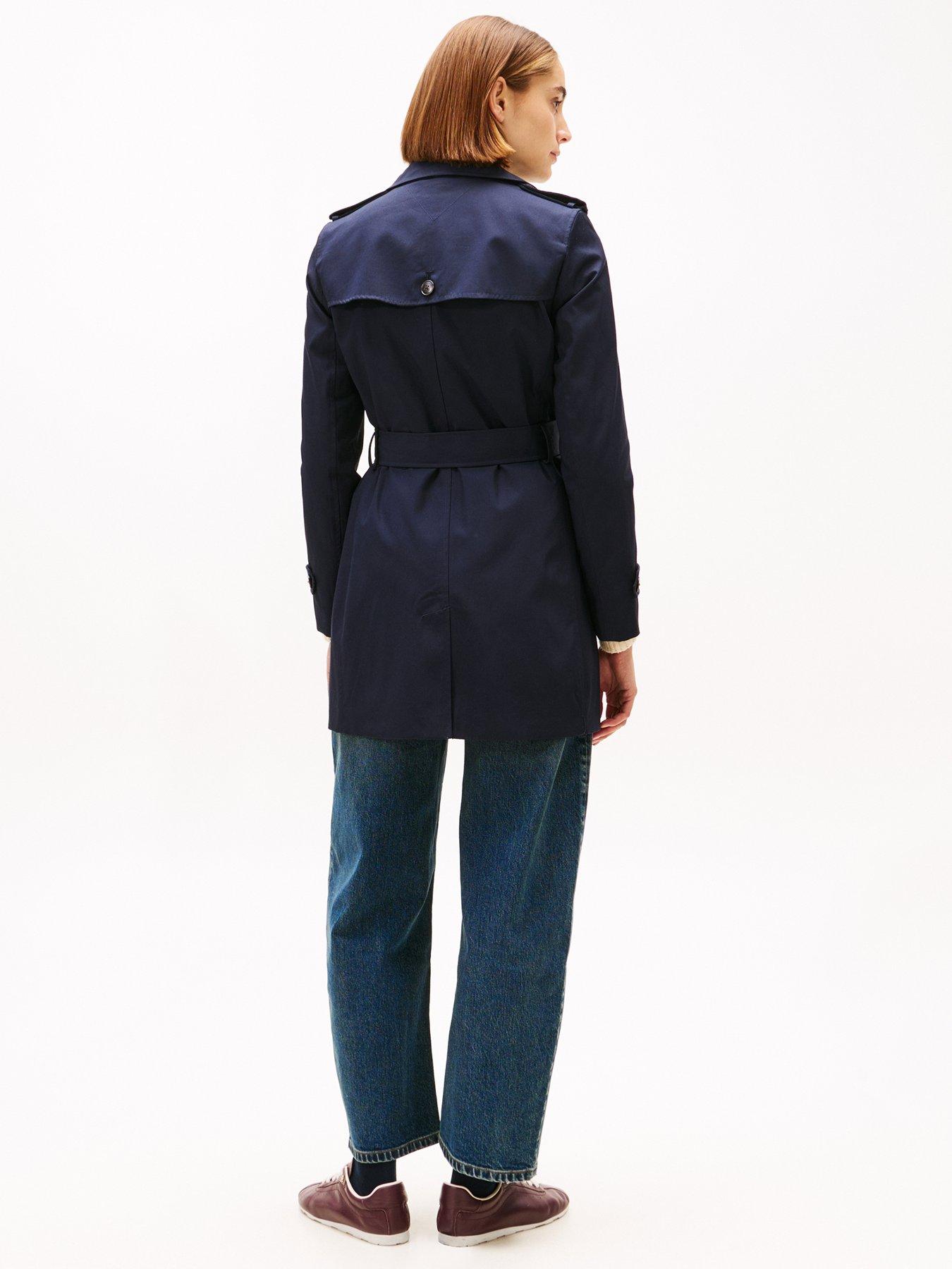 Image 2 of 5 of Tommy Hilfiger Single Breasted Trench Coat - Navy