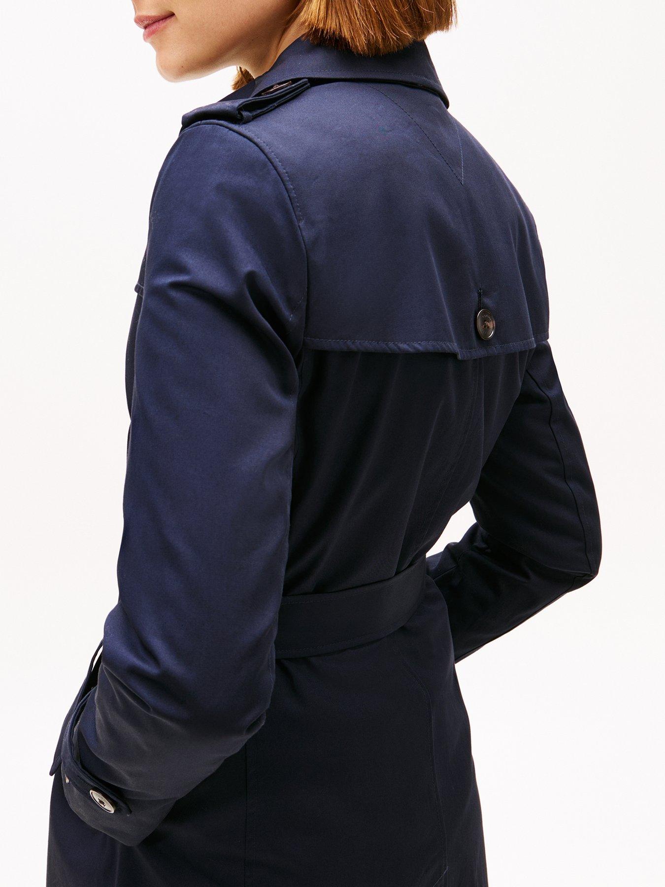 Image 3 of 5 of Tommy Hilfiger Single Breasted Trench Coat - Navy