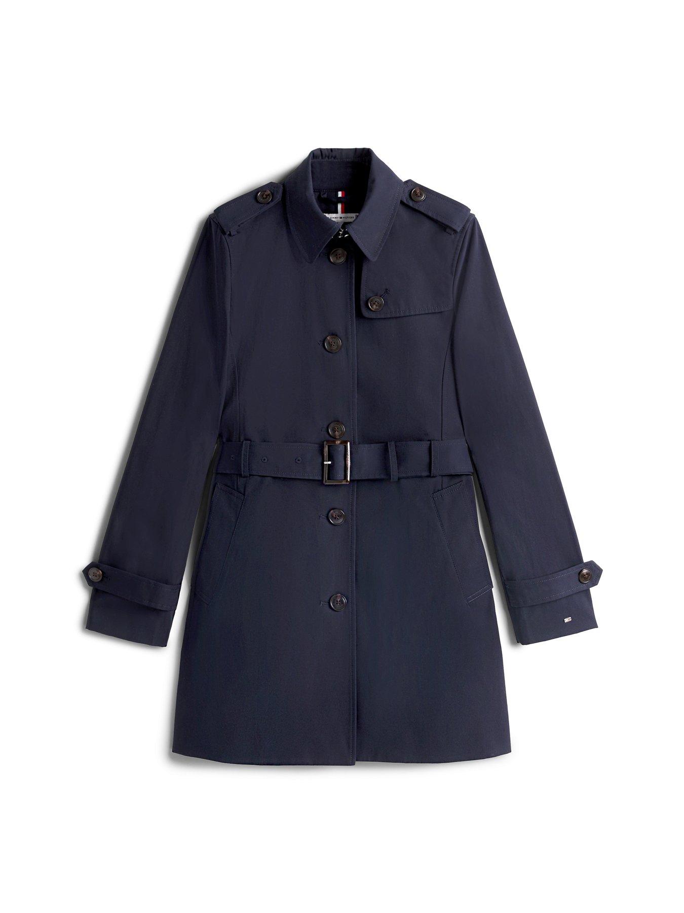 Image 5 of 5 of Tommy Hilfiger Single Breasted Trench Coat - Navy