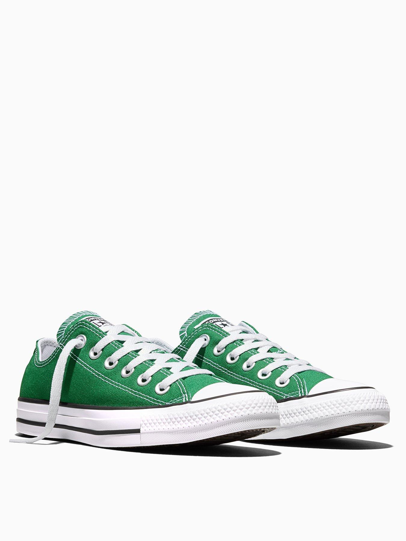 converse-mens-chuck-taylor-ox-trainers-greenstillFront