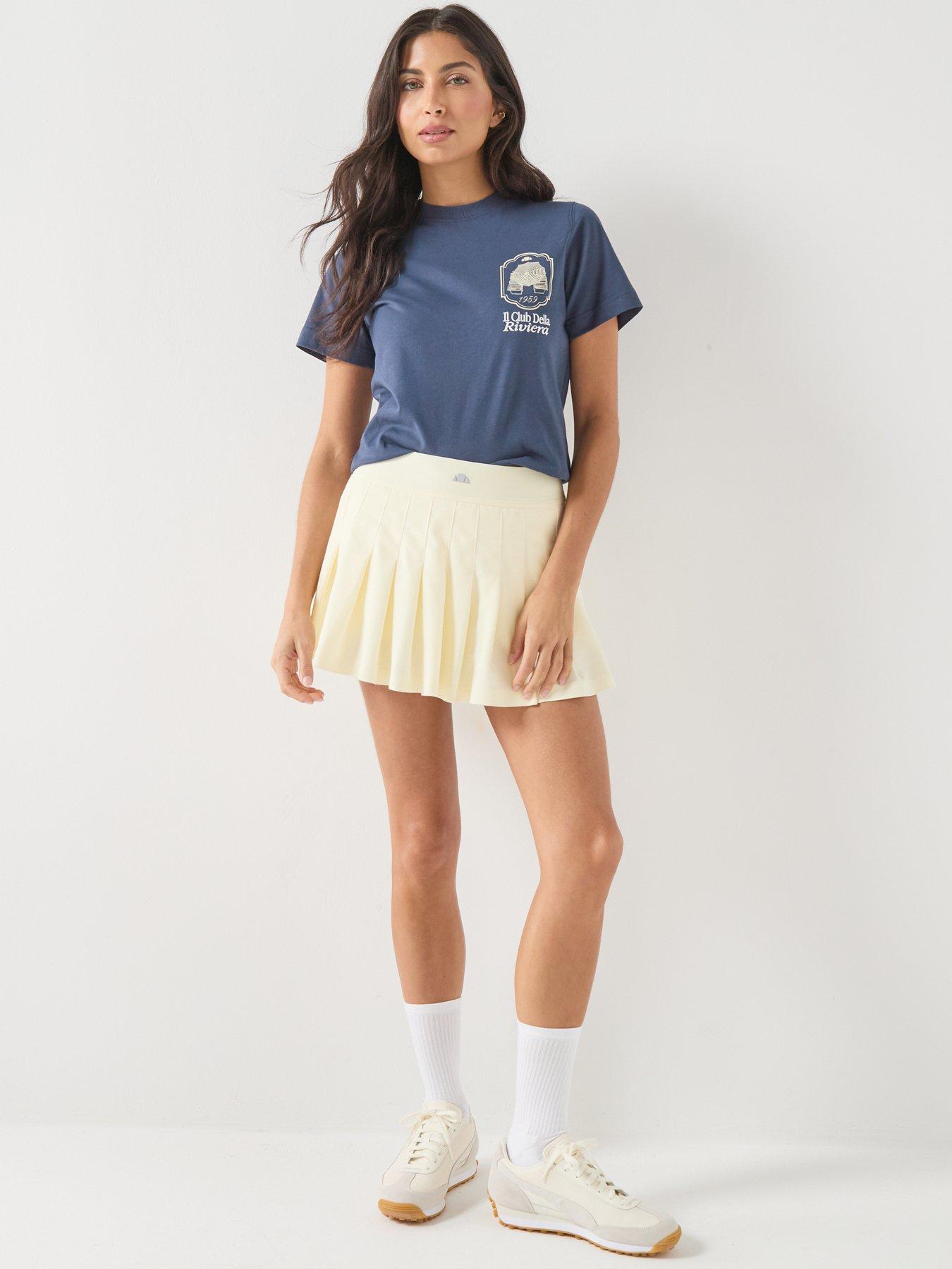 Image 3 of 6 of Ellesse Womens Citronello Tee - Dark Blue/off White