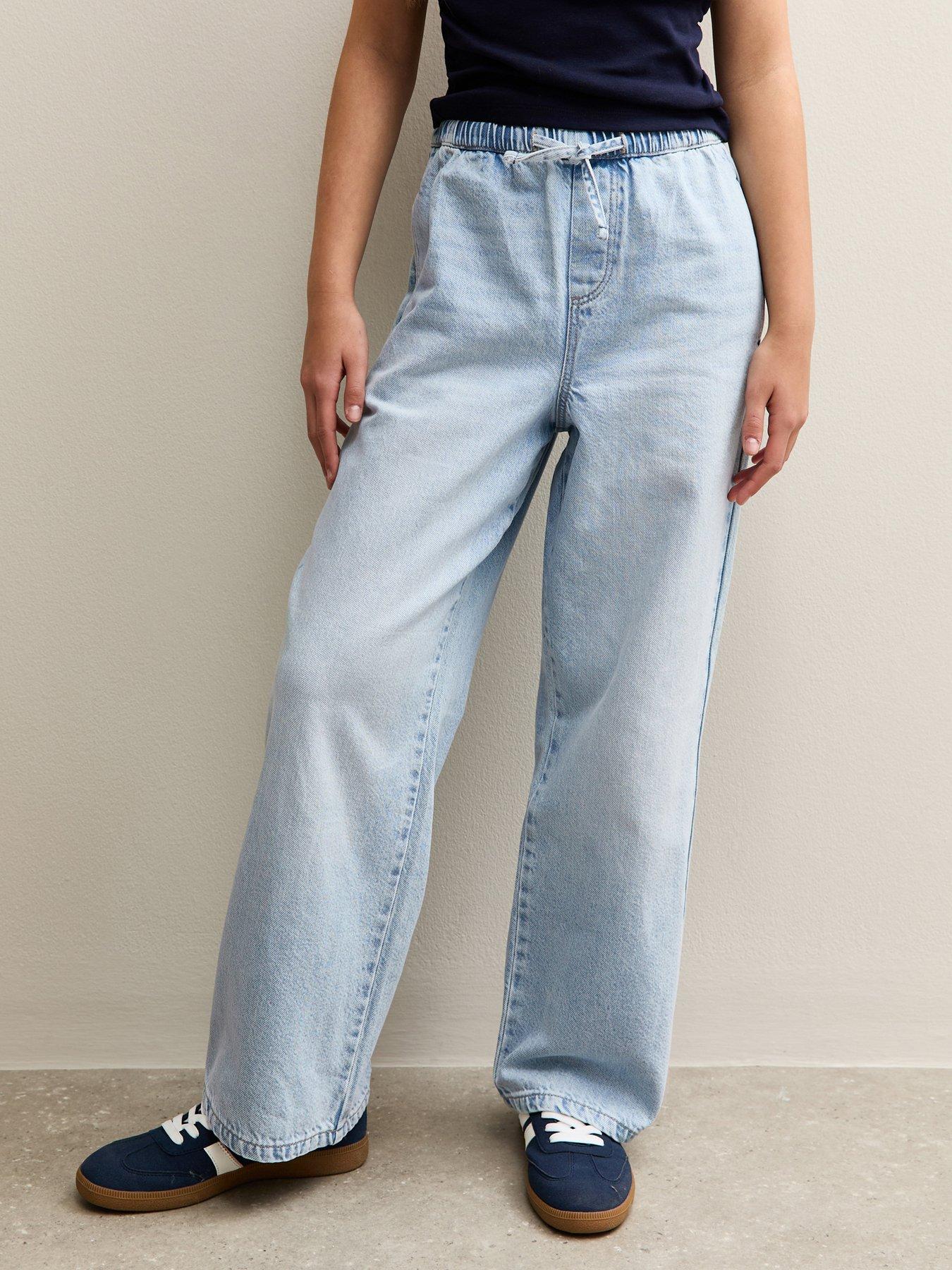 new-look-915-girls-elasticated-waist-denim-jeans-light-blue