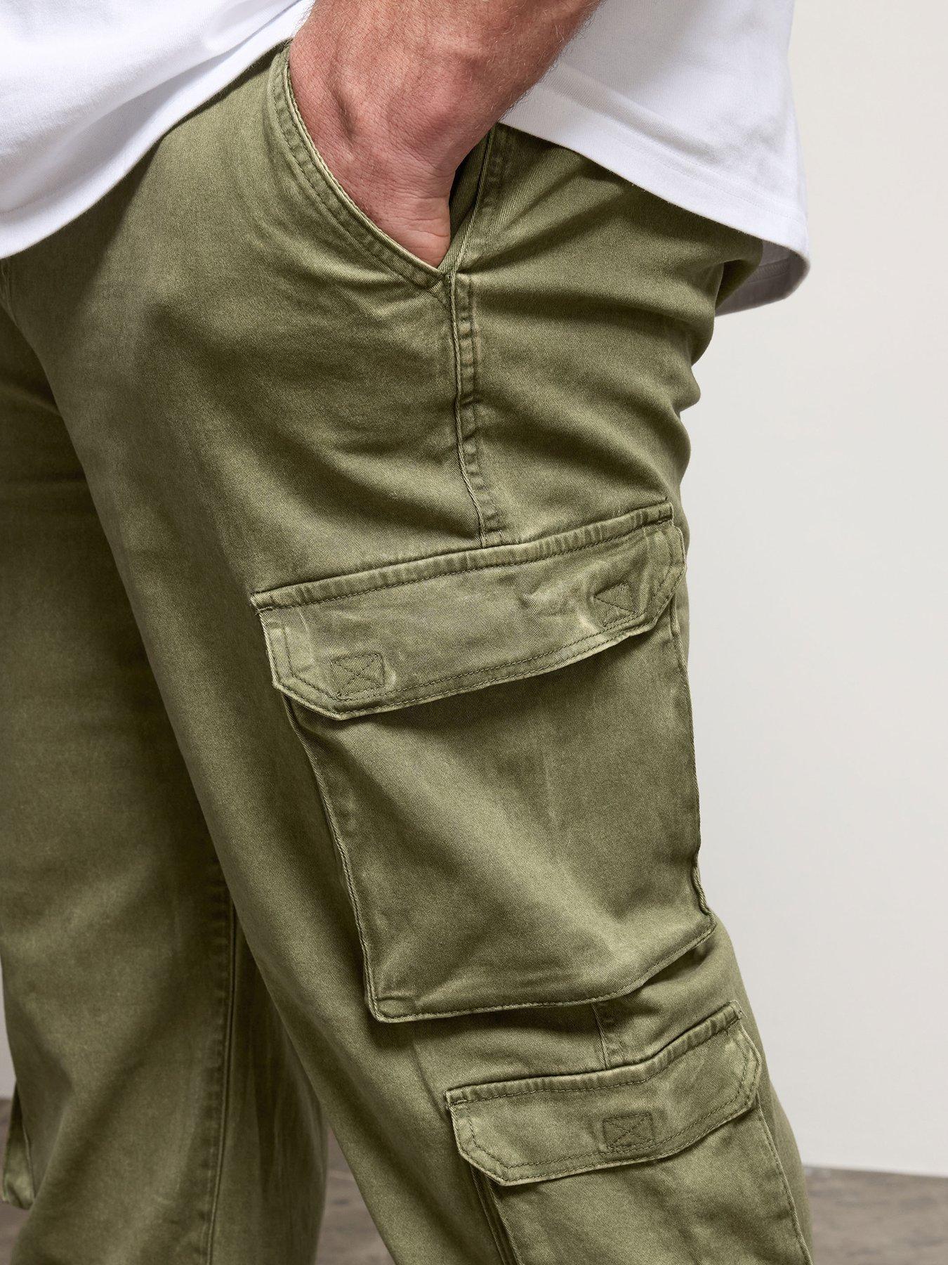 Image 4 of 4 of BadRhino Double Pocket Cargo Trousers - Green