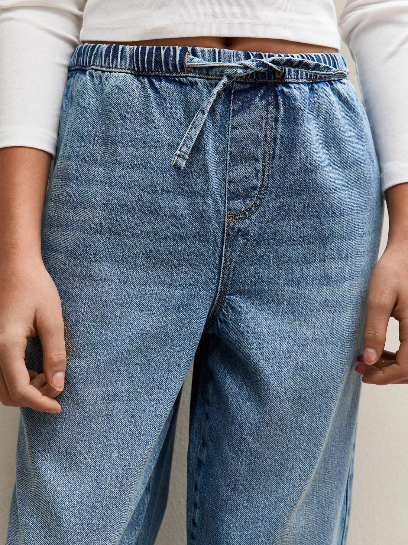 new-look-915-girls-blue-drawstring-waist-jeansdetail