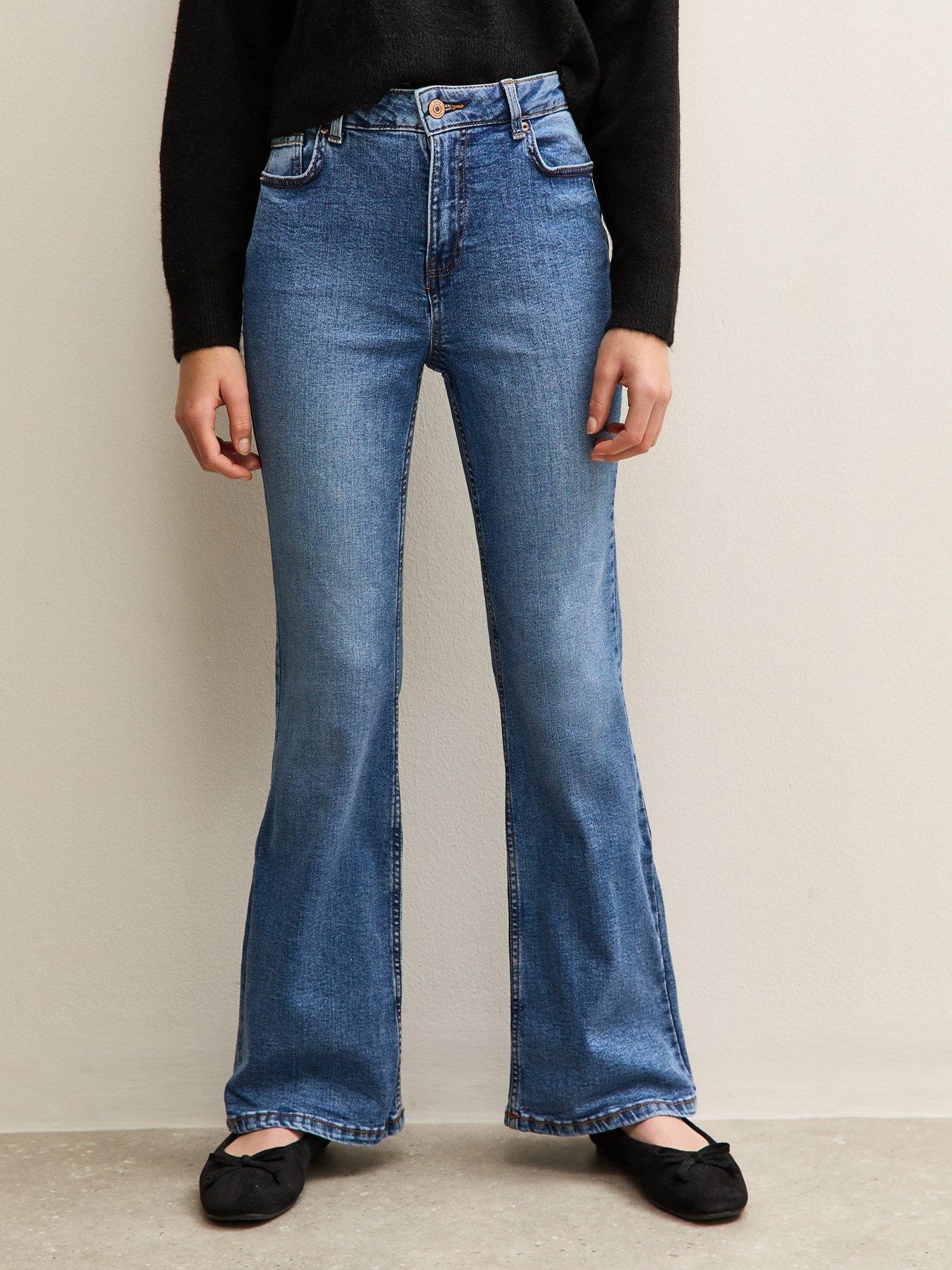 new-look-915-girls-washed-flared-jeans-bluefront