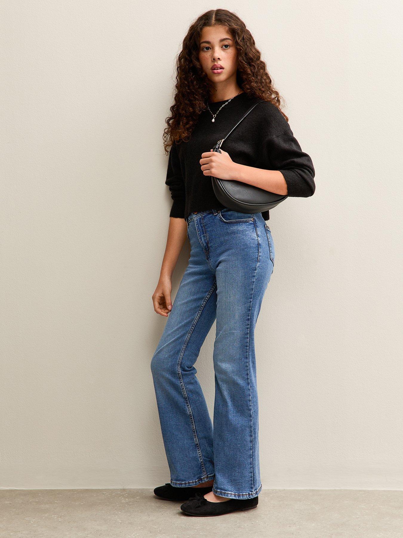new-look-915-girls-washed-flared-jeans-blueoutfit