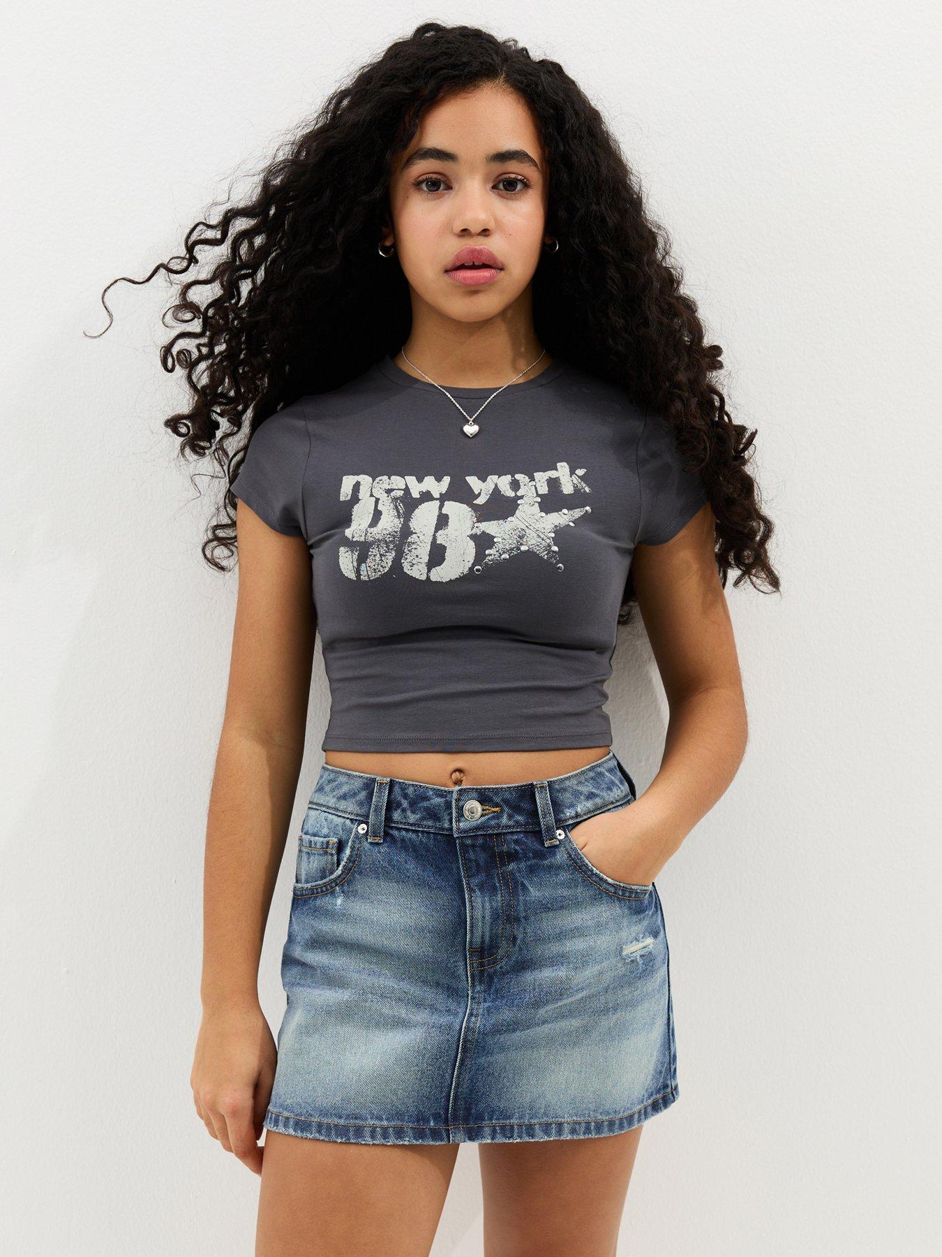 new-look-915-girls-distressed-denim-mini-skort-blue