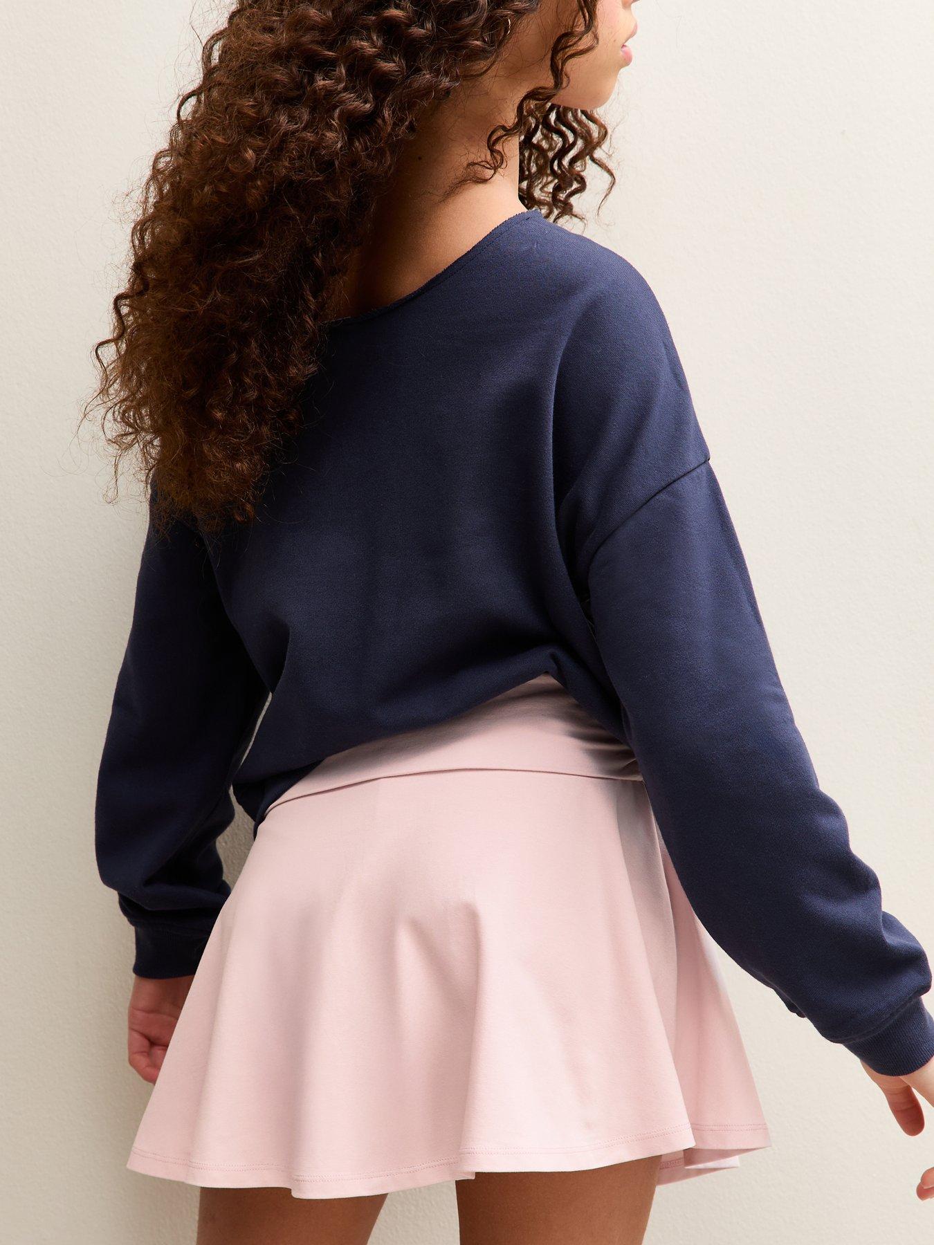 Image 2 of 5 of New Look 915 Girls Ruched Fold Over Skort - Light Pink