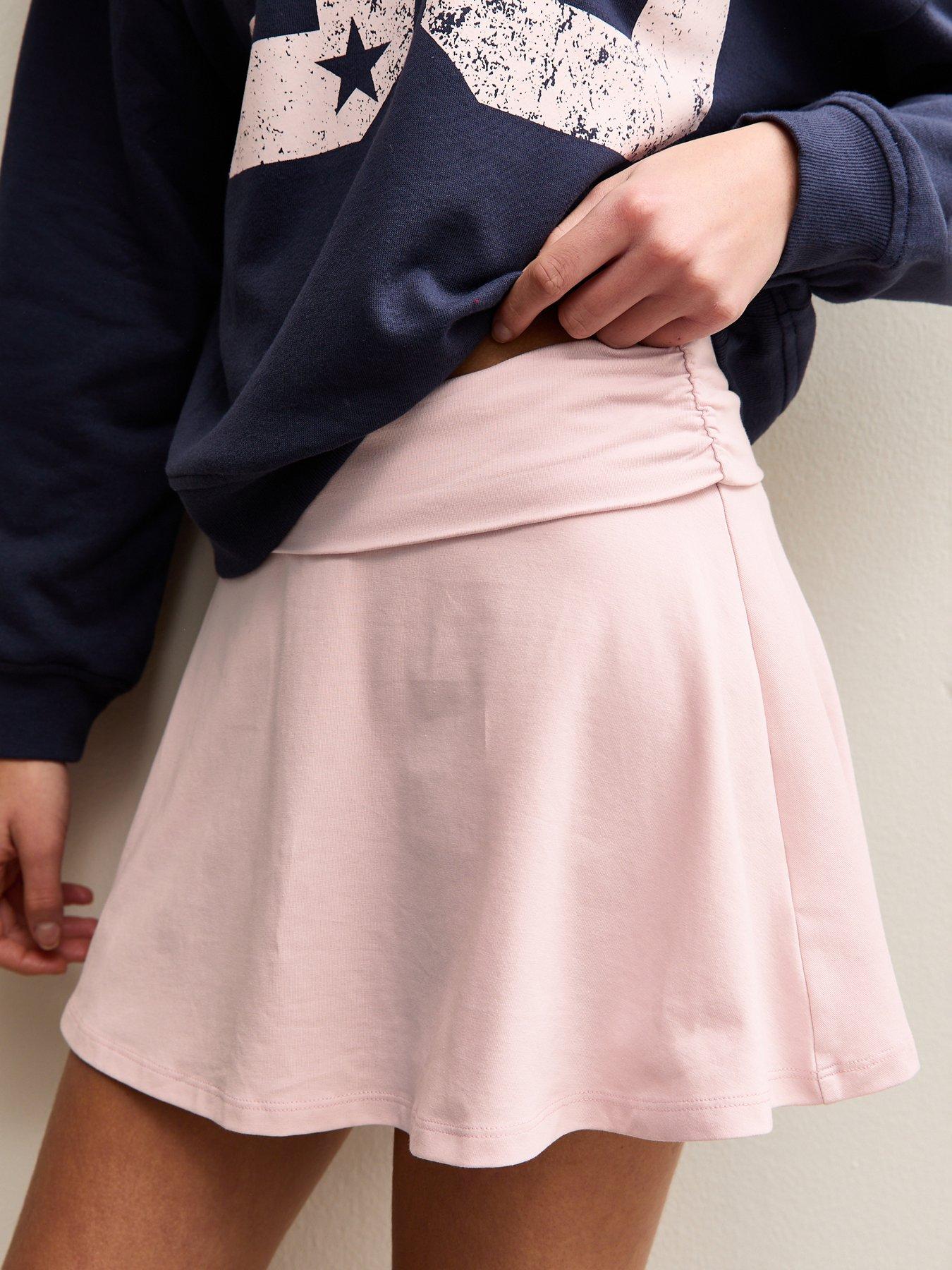 Image 4 of 5 of New Look 915 Girls Ruched Fold Over Skort - Light Pink