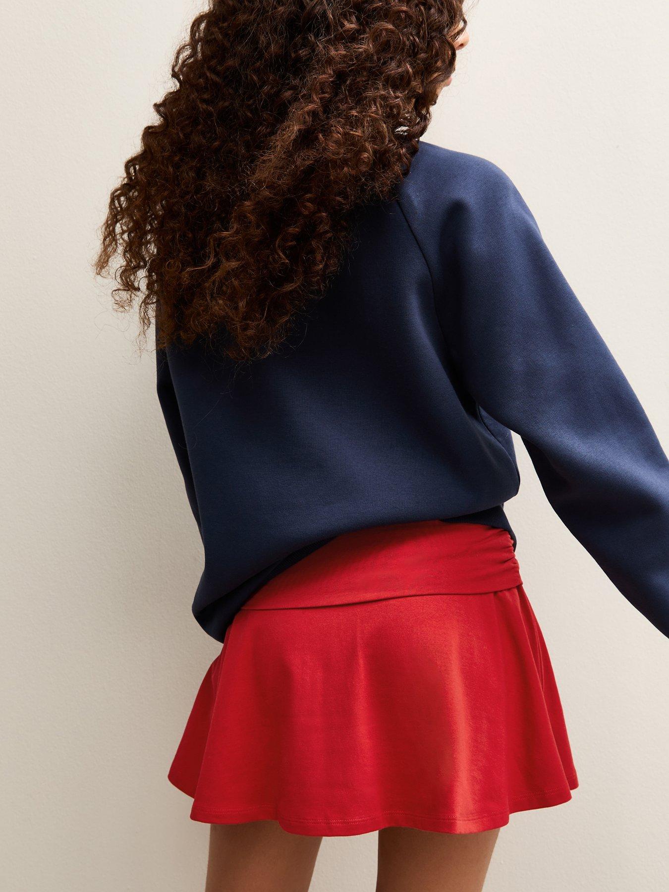 new-look-915-girls-ruched-fold-over-skort-bright-redstillFront