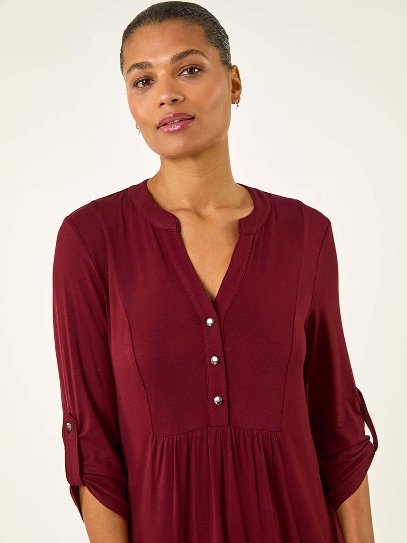 roman-button-detail-tunic-top-redoutfit