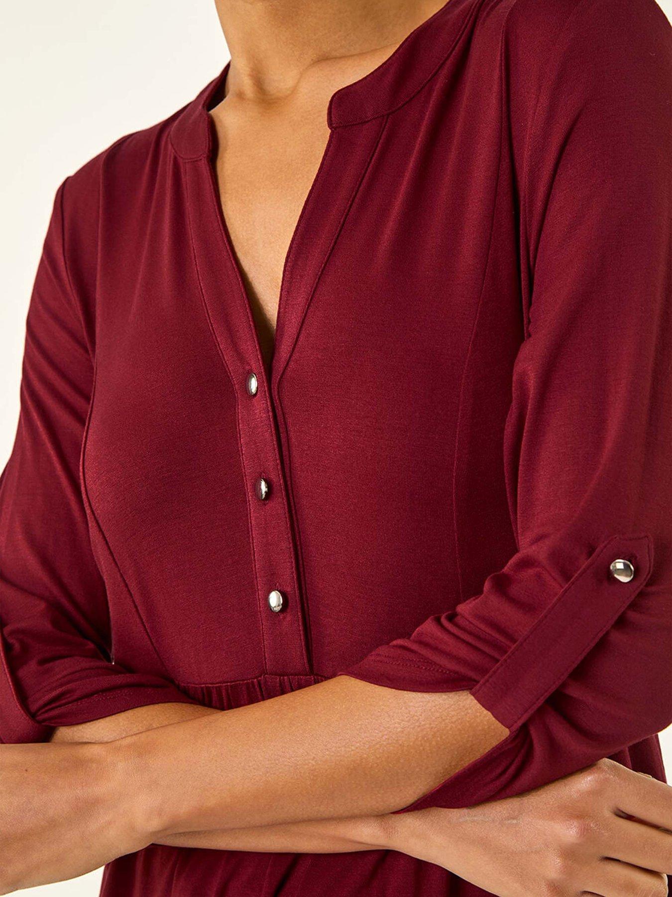roman-button-detail-tunic-top-reddetail