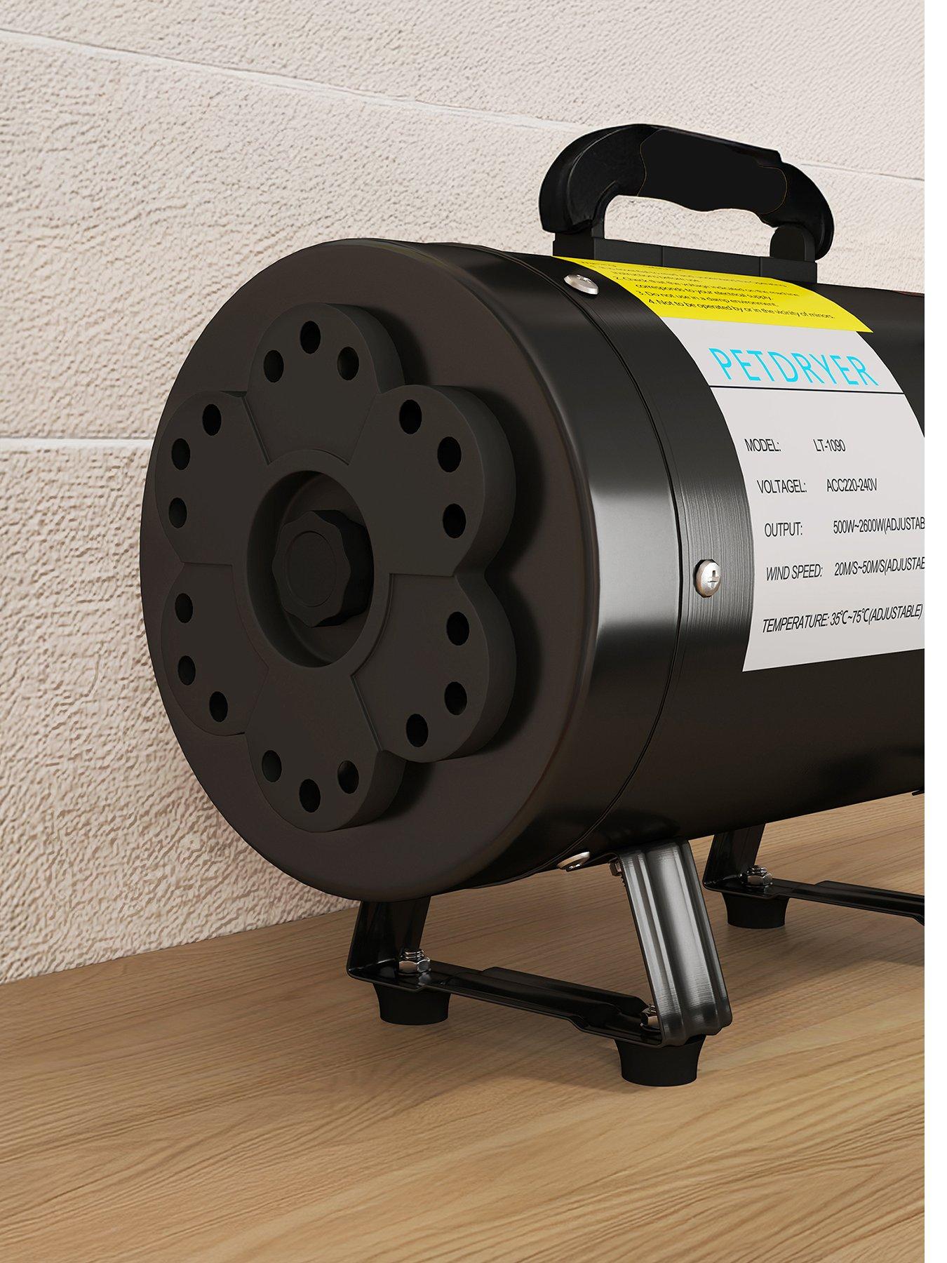 Image 2 of 7 of PawHut 2200W Dog Hair Dryer with Adjustable Temperature &amp; Velocity, Black