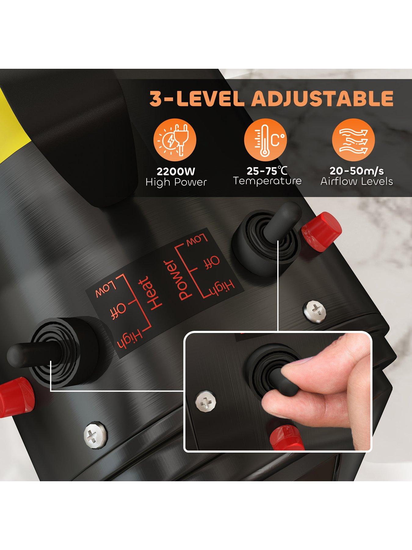 Image 7 of 7 of PawHut 2200W Dog Hair Dryer with Adjustable Temperature &amp; Velocity, Black