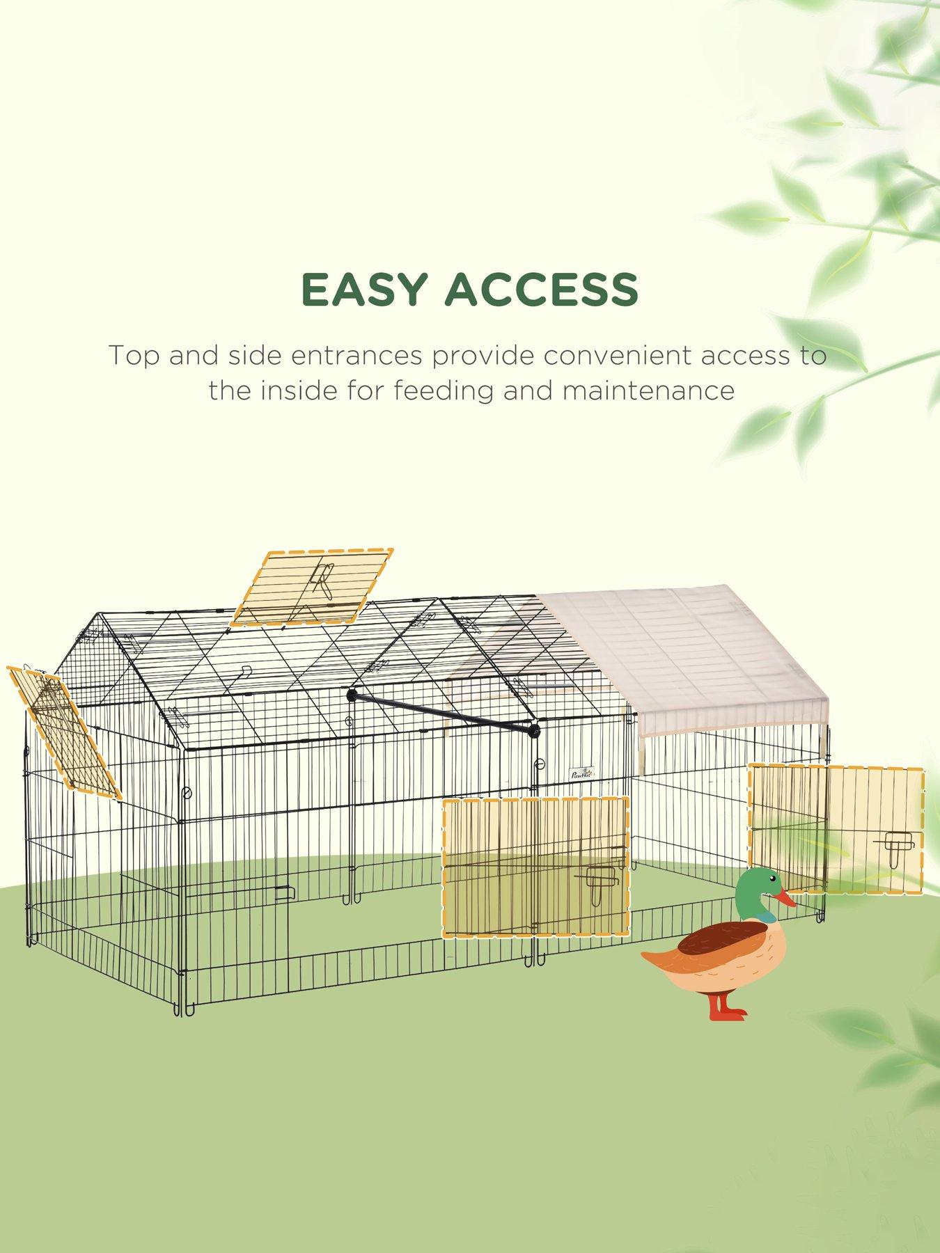 pawhut-rabbit-run-guinea-pig-cage-with-cover-beigedetail