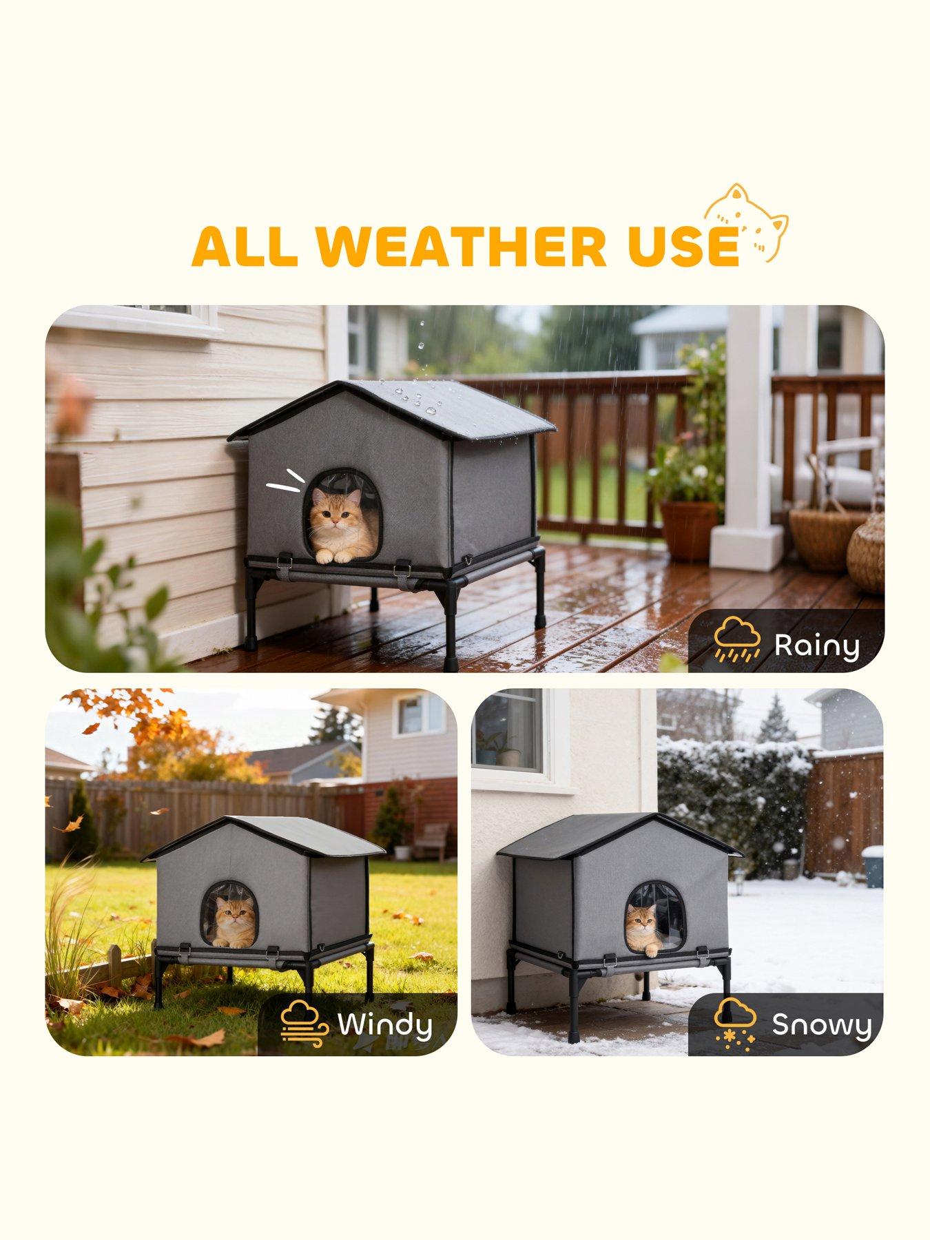 pawhut-outdoor-cat-house-cat-shelter-with-elevated-base-greyoutfit