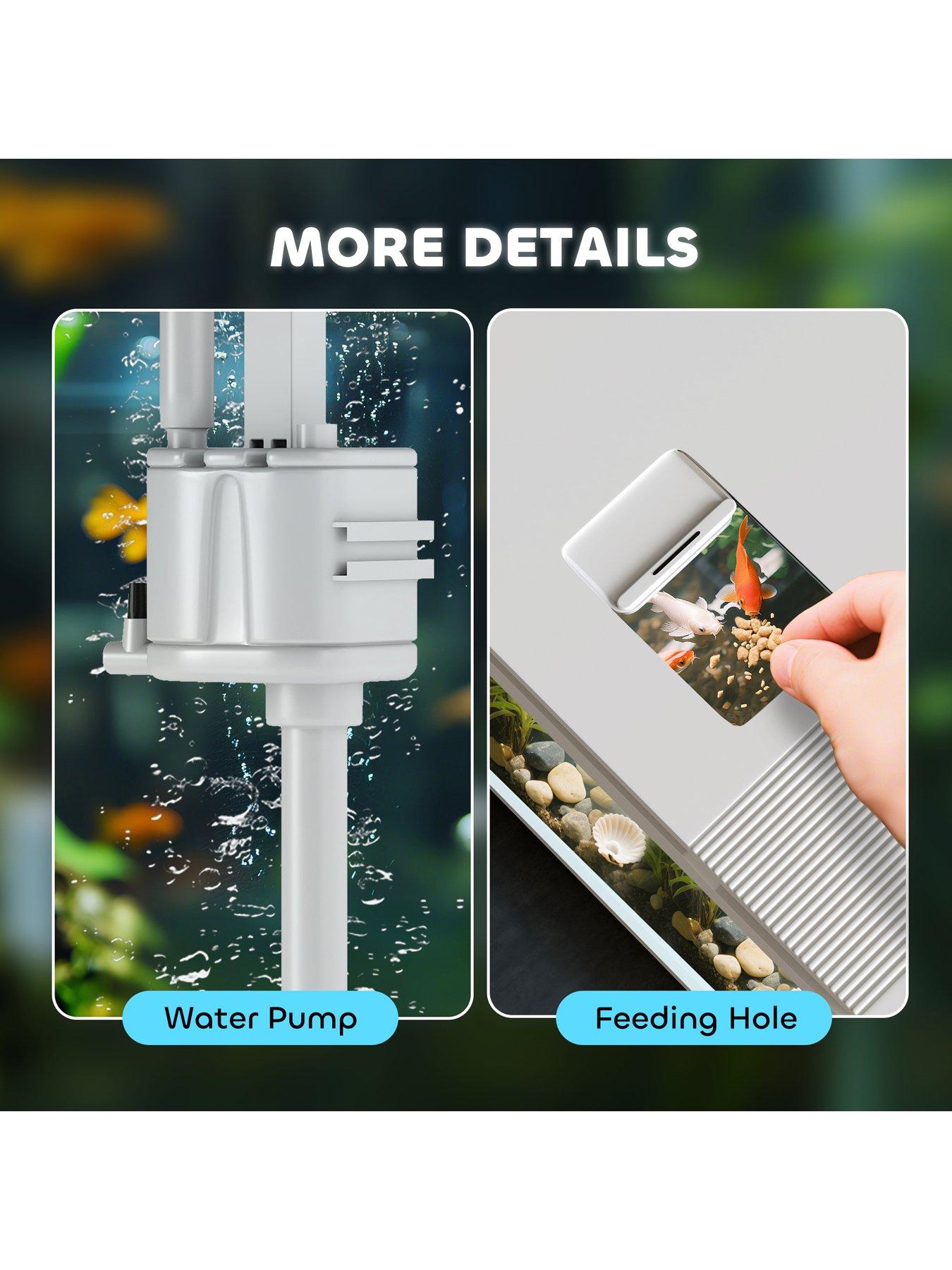 pawhut-26l-small-fish-tank-with-filter-system-led-lights-water-pump-whiteoutfit