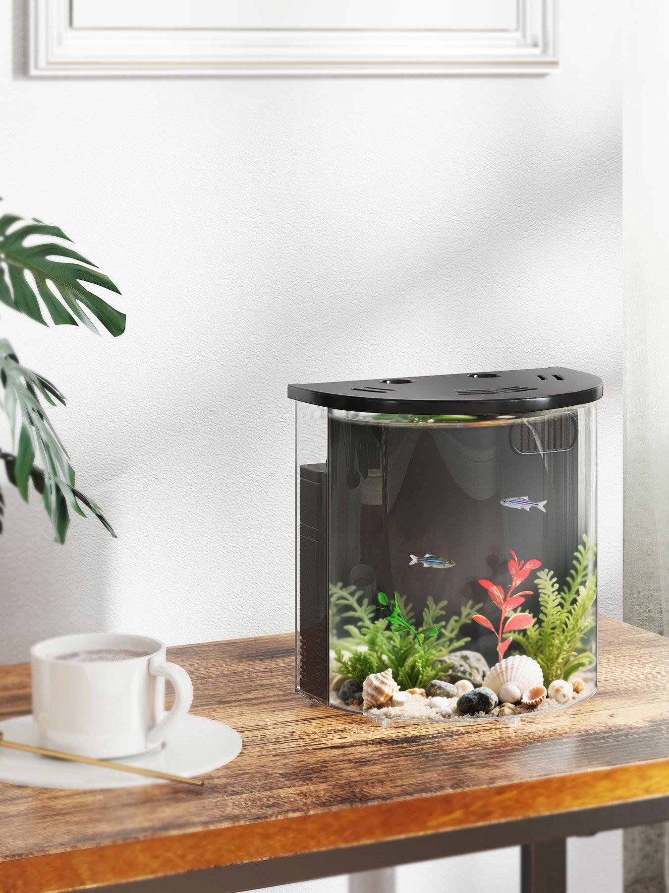 pawhut-fish-tank-3l-nano-aquarium-starter-kit-with-filter-system-led-light