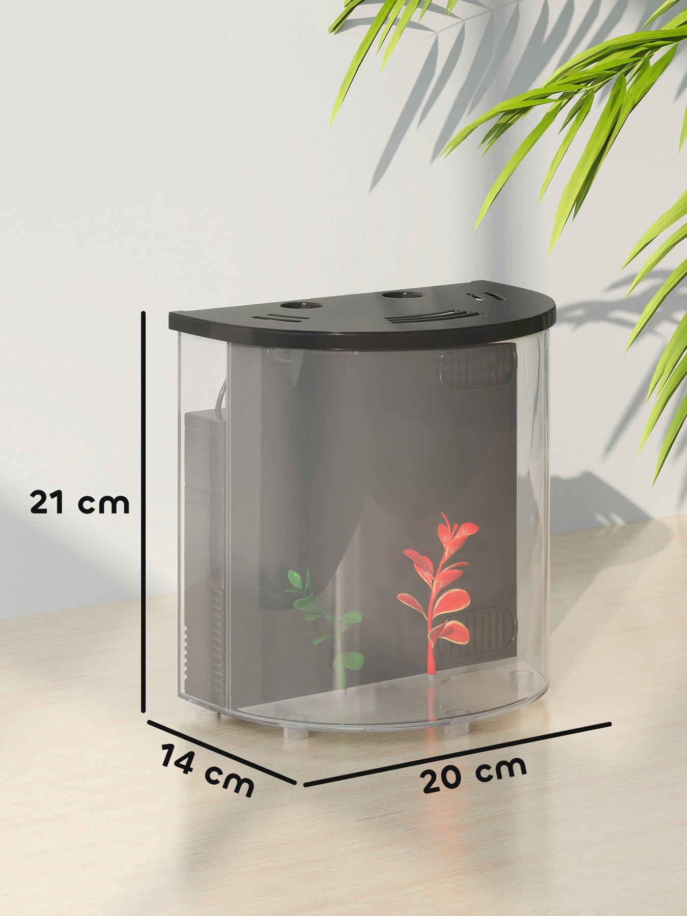 pawhut-fish-tank-3l-nano-aquarium-starter-kit-with-filter-system-led-lightoutfit