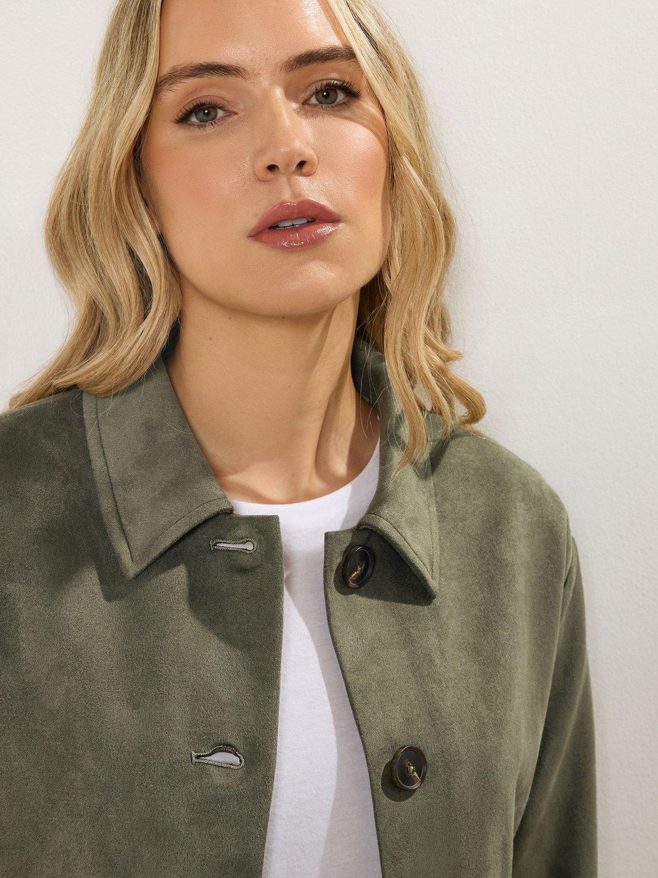 long-tall-sally-tall-suedette-trucker-jacket-khaki-greenoutfit