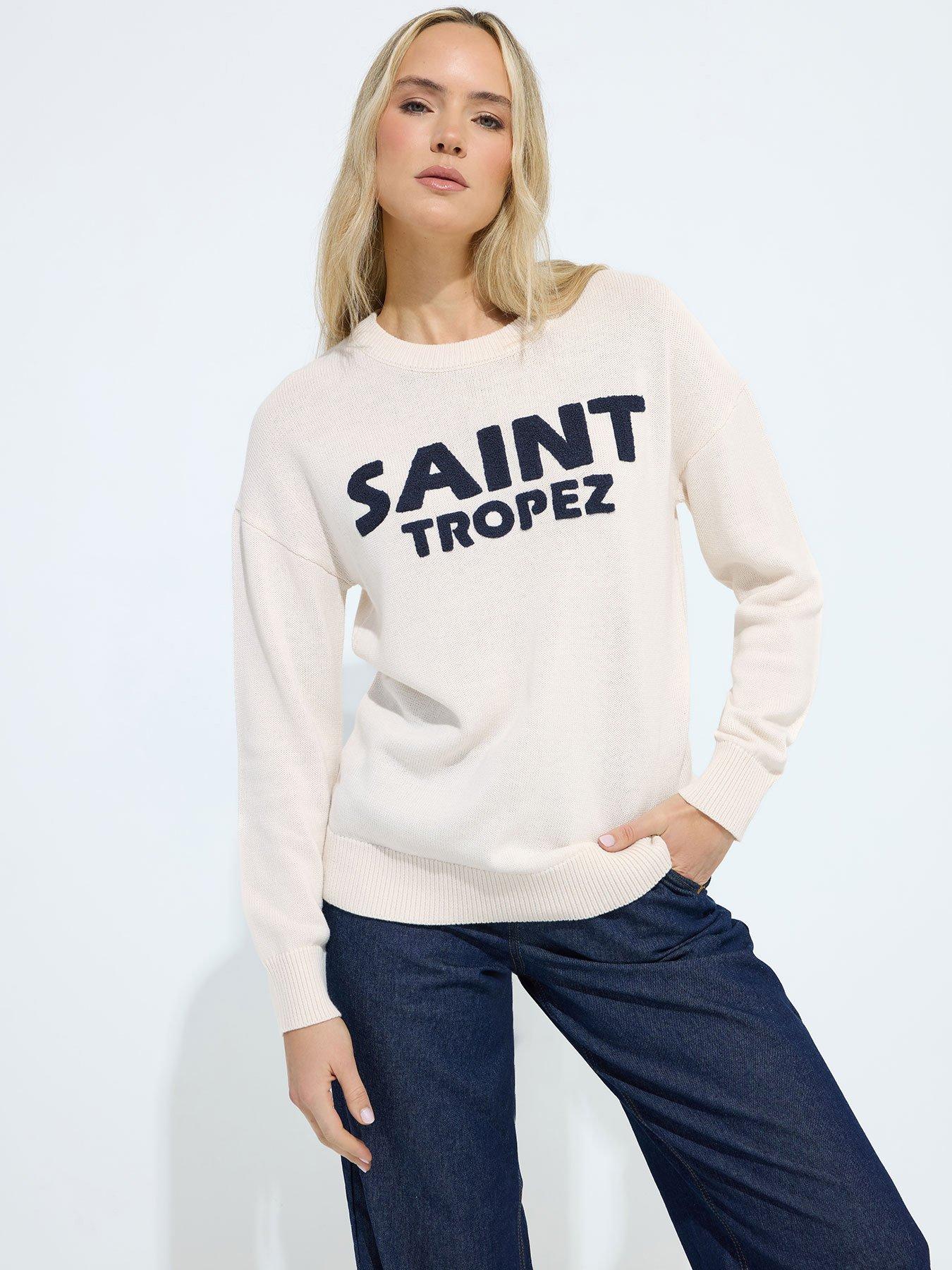 Long Tall Sally Tall Boucle Slogan Jumper