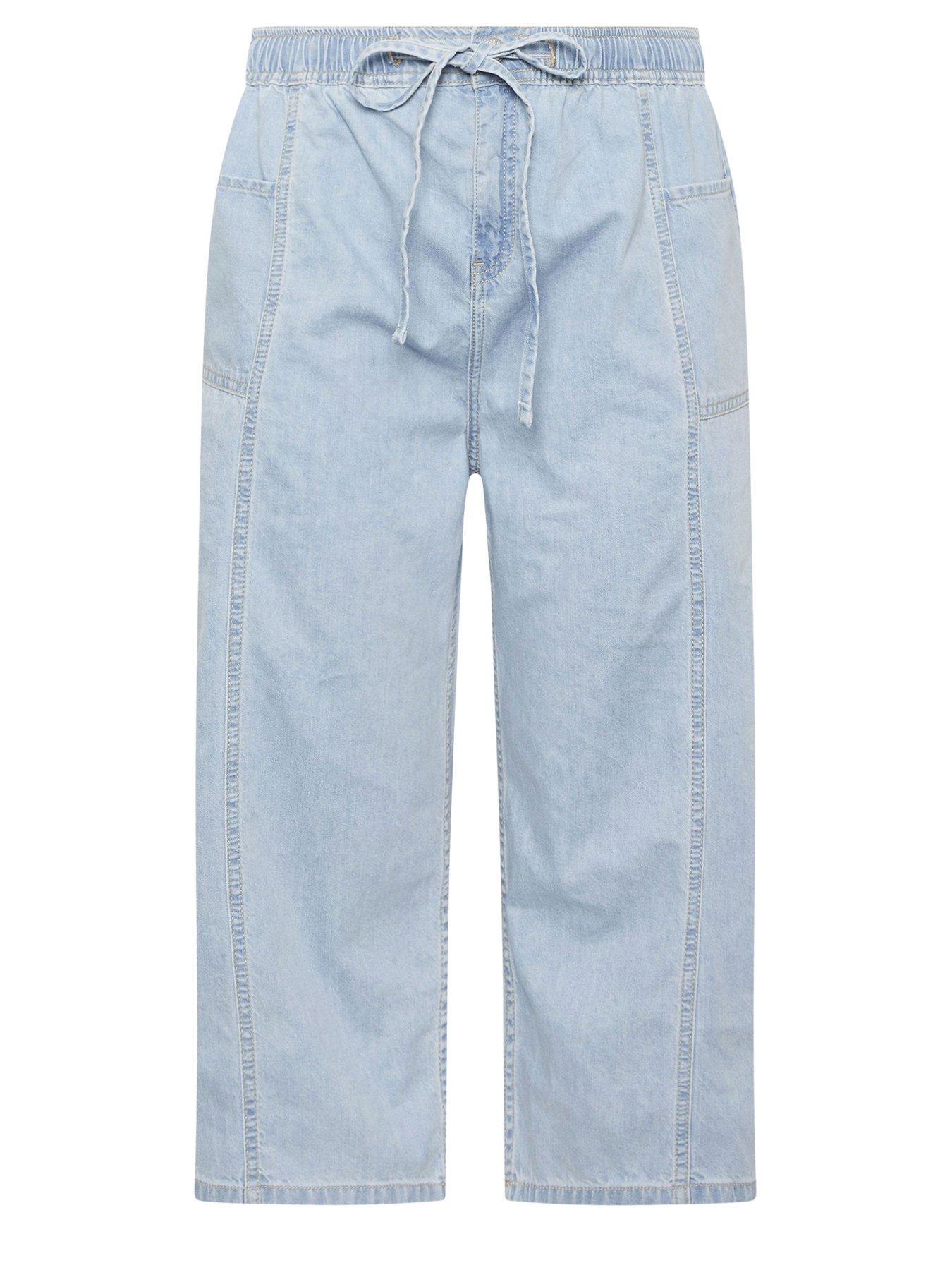 yours-curve-tie-waist-cropped-trouser-bluedetail