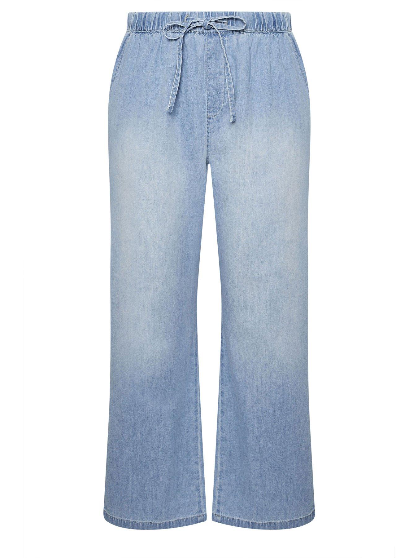 Image 5 of 5 of Yours Curve Pull On Wide Leg Jean 30"