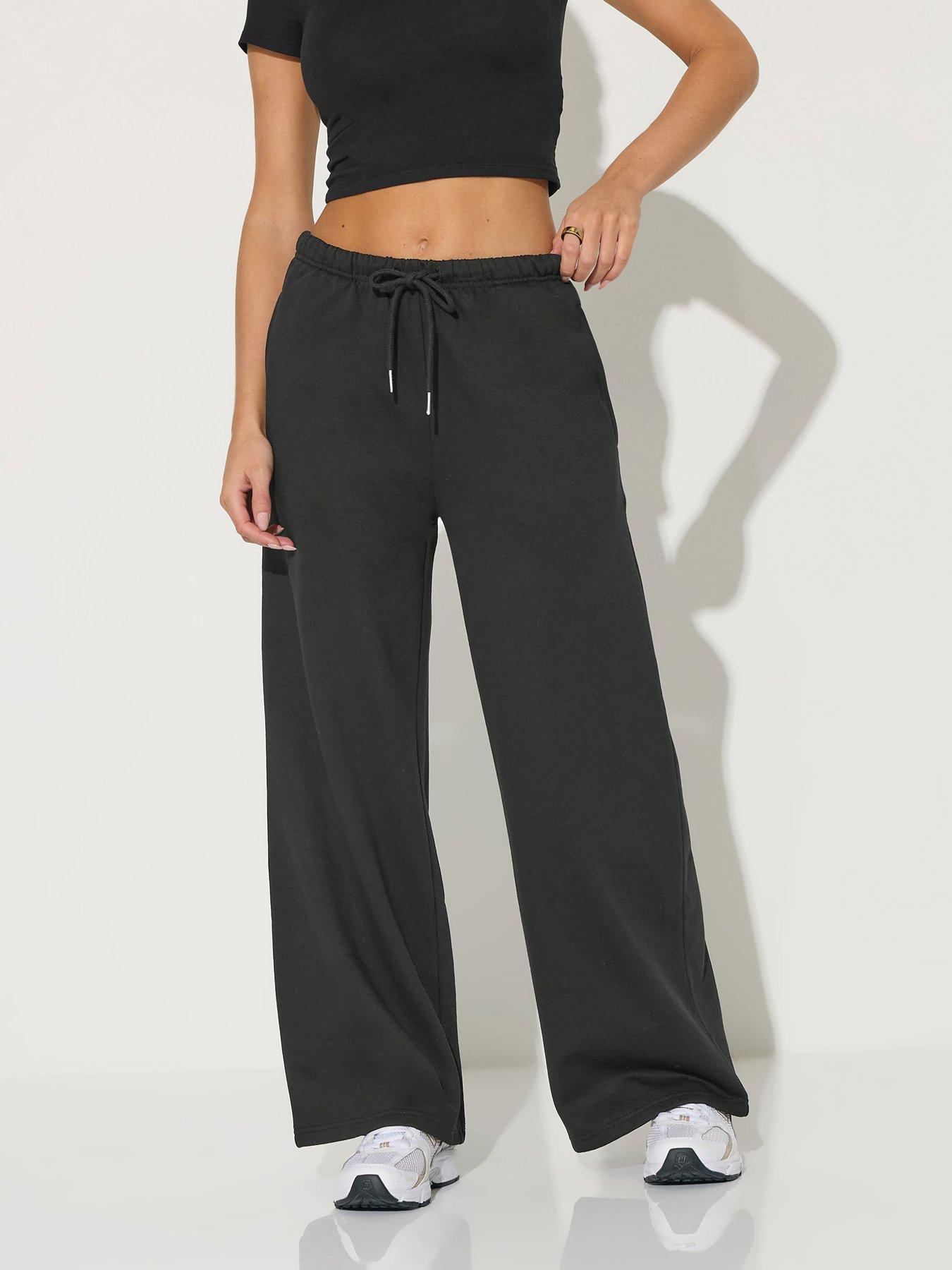 Image 1 of 5 of PixieGirl Petite Thin Waistband Wide Leg Jogger