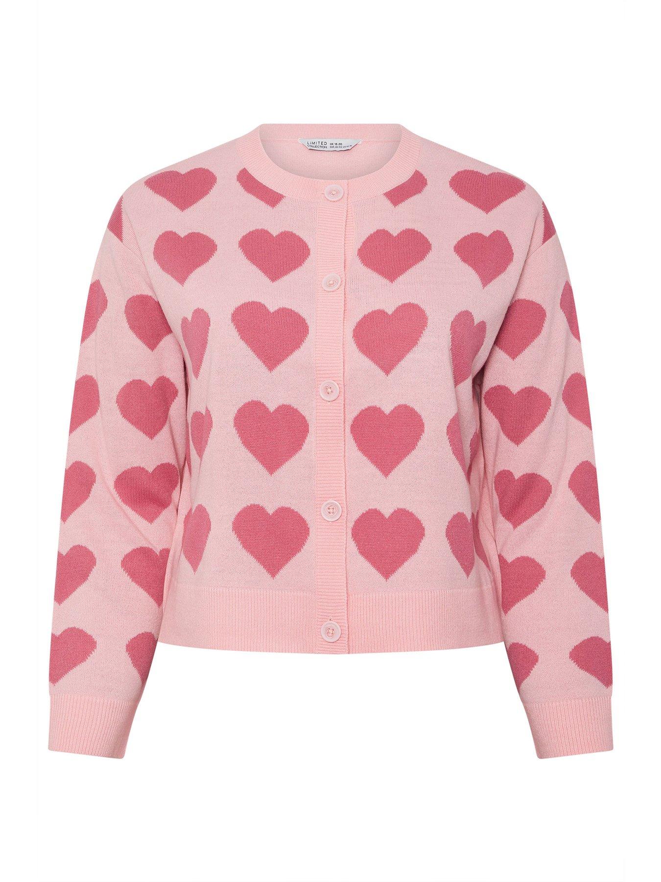 yours-curve-heart-knitted-cardigan-pinkdetail