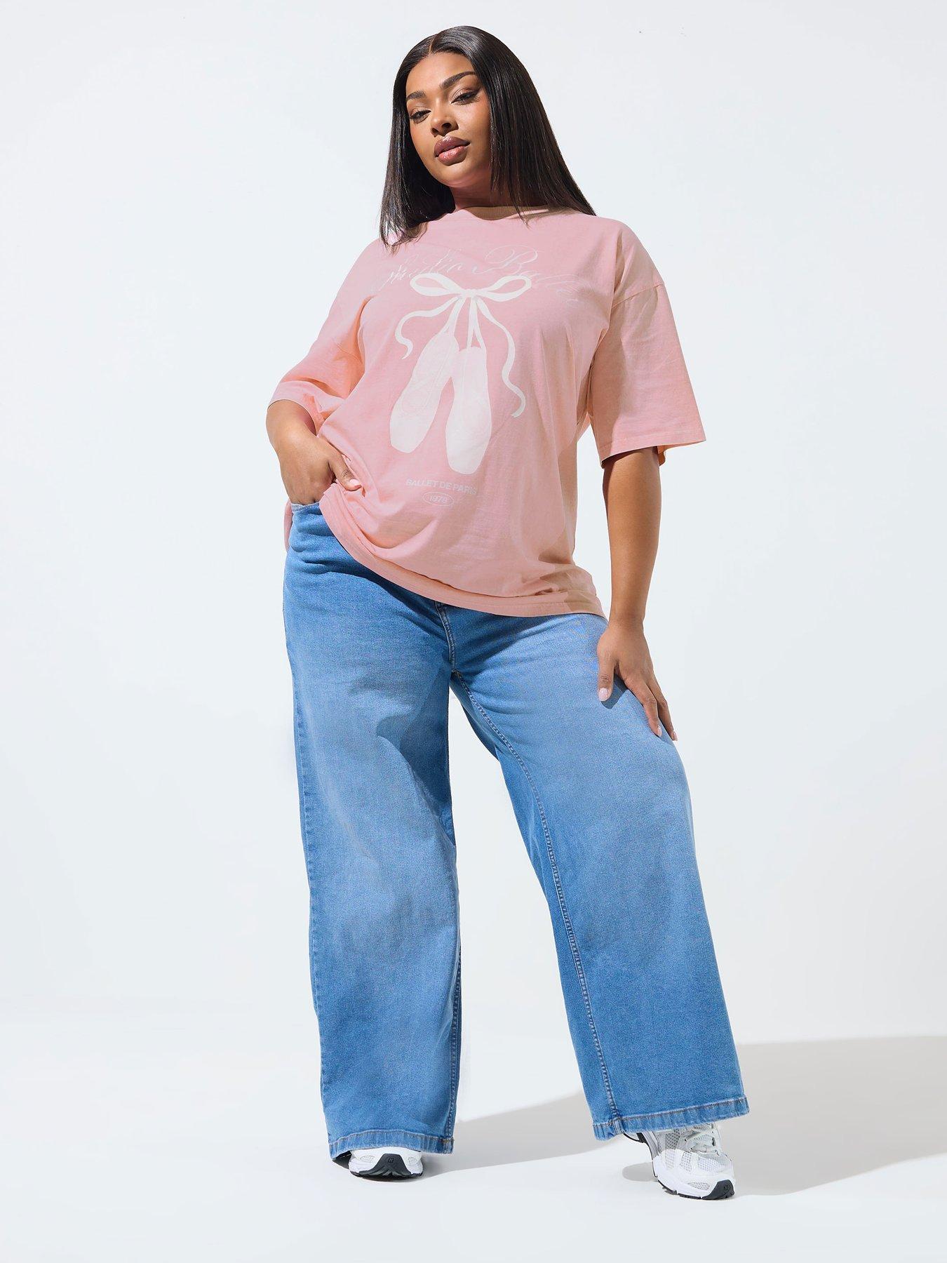 yours-curve-ballet-longline-t-shirt-pinkback