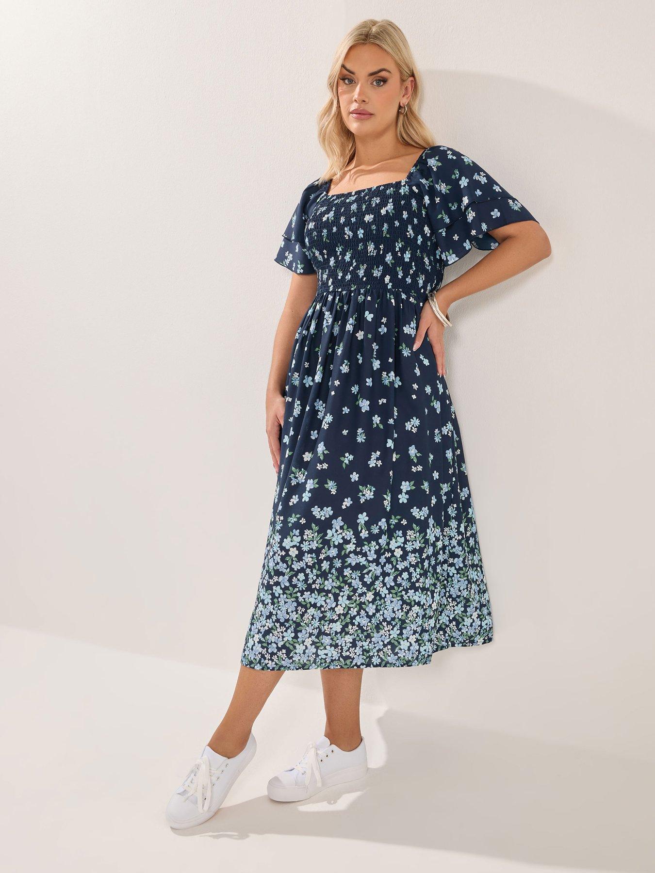 yours-curve-shirred-midaxi-dressback