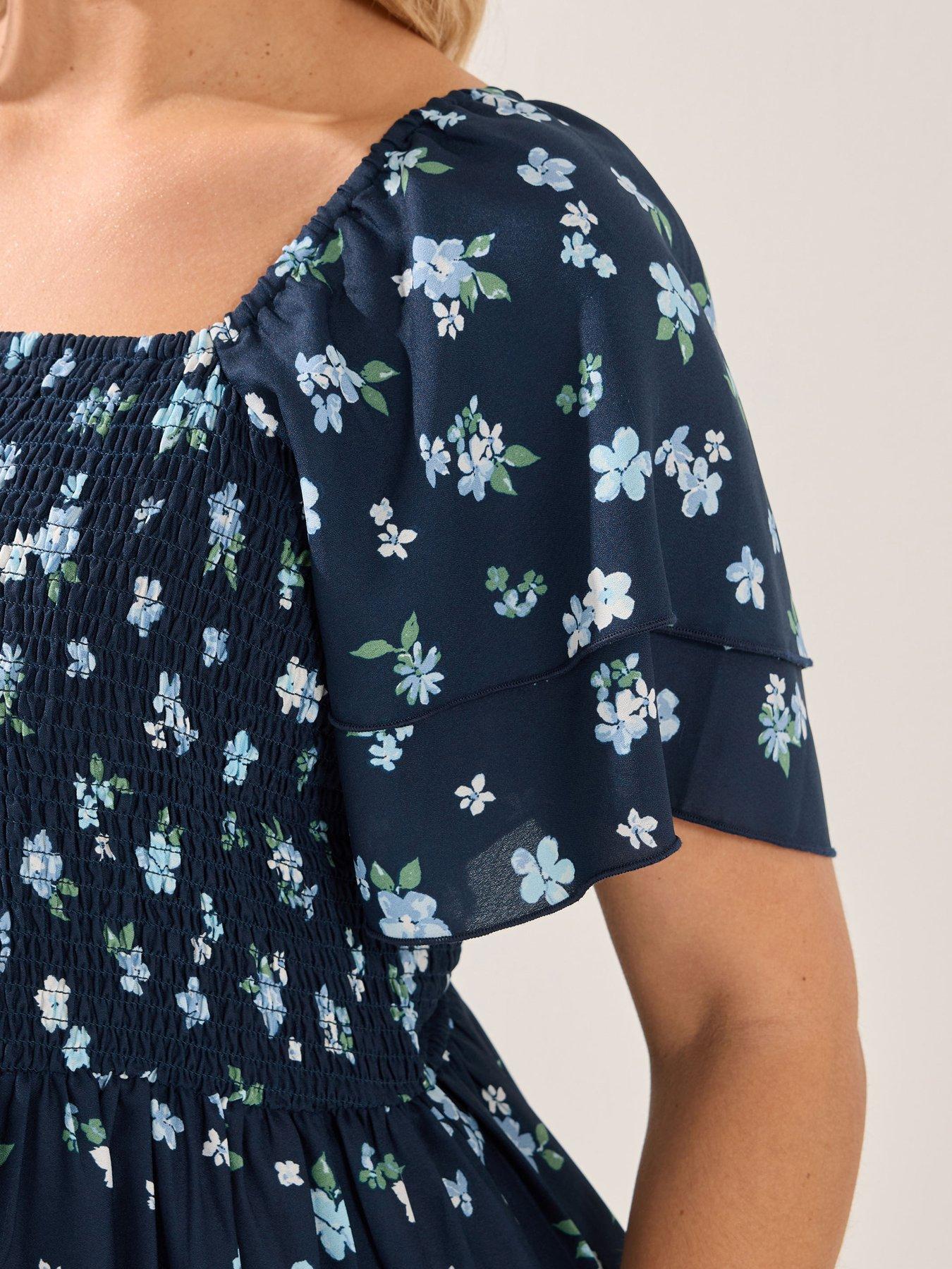 yours-curve-shirred-midaxi-dressoutfit