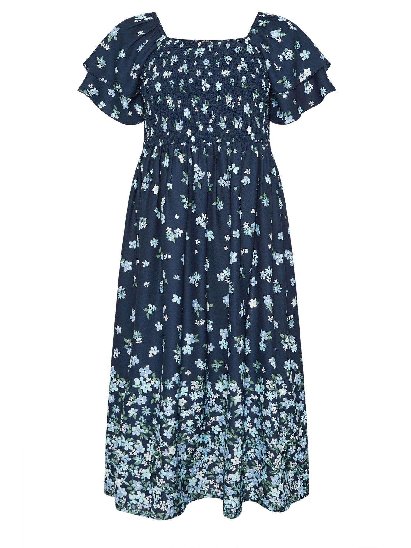 yours-curve-shirred-midaxi-dressdetail