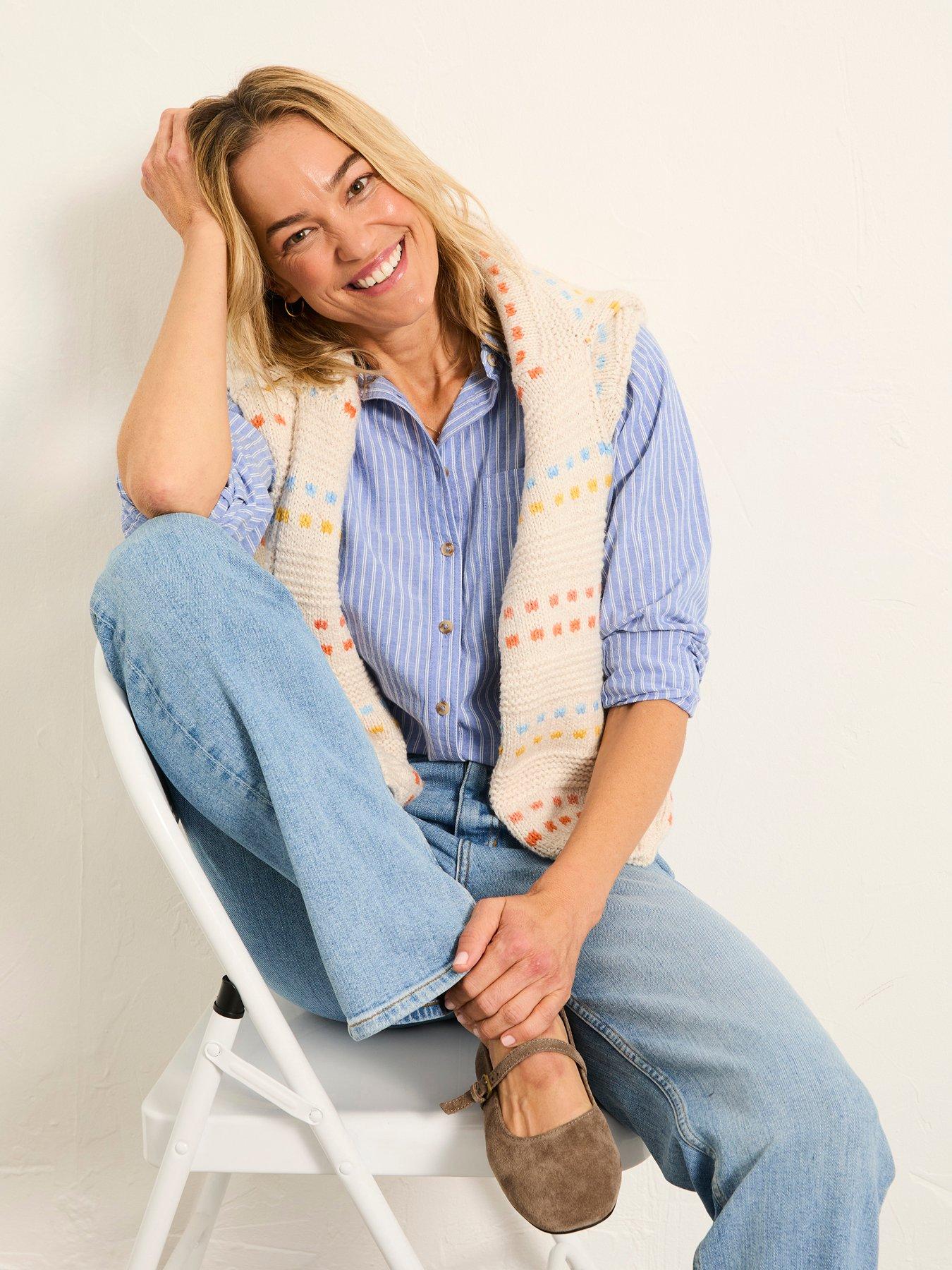 Image 4 of 5 of FatFace Bessie Stripe Shirt - Blue