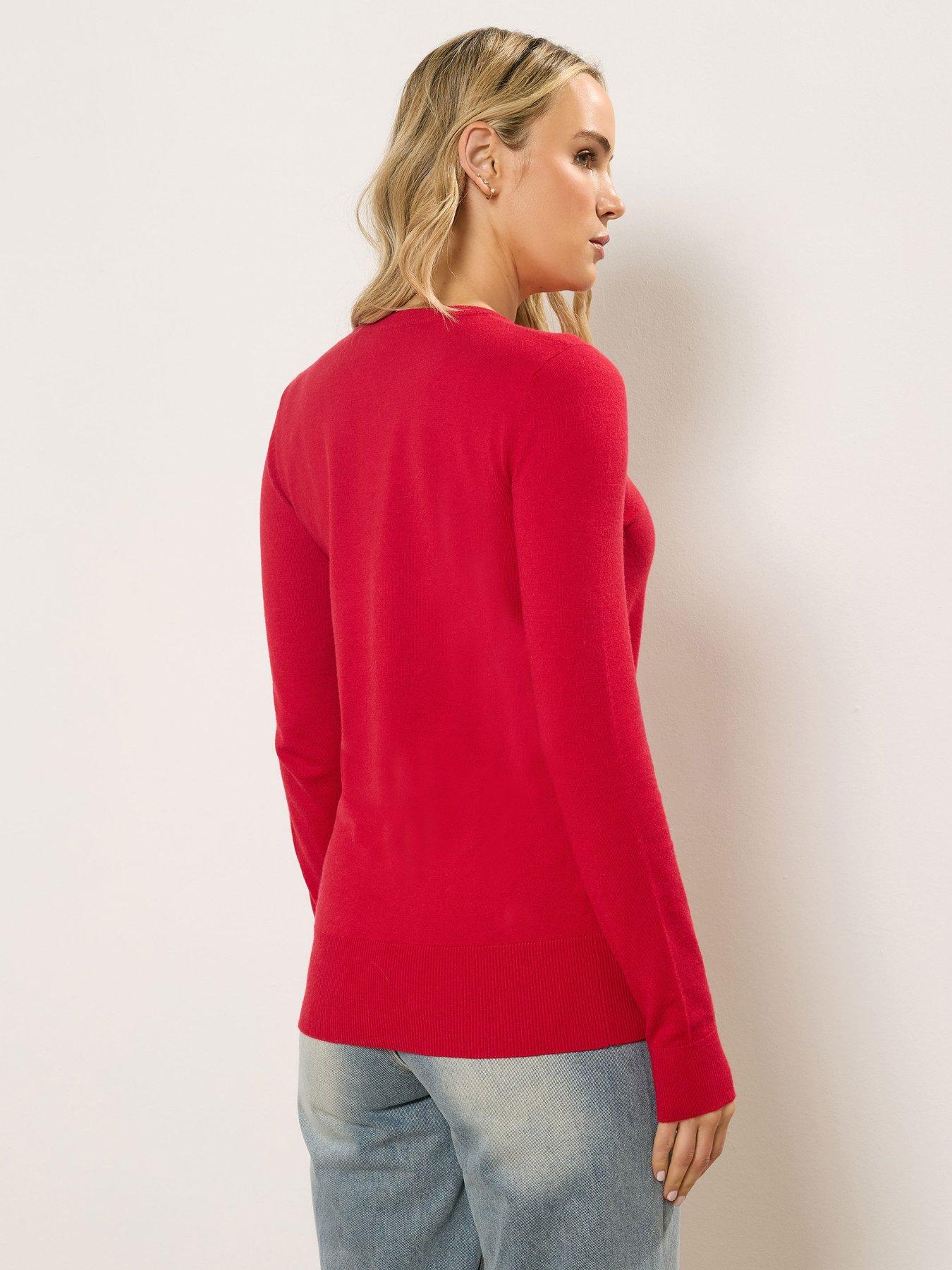 long-tall-sally-crew-neck-cardigan-redstillFront