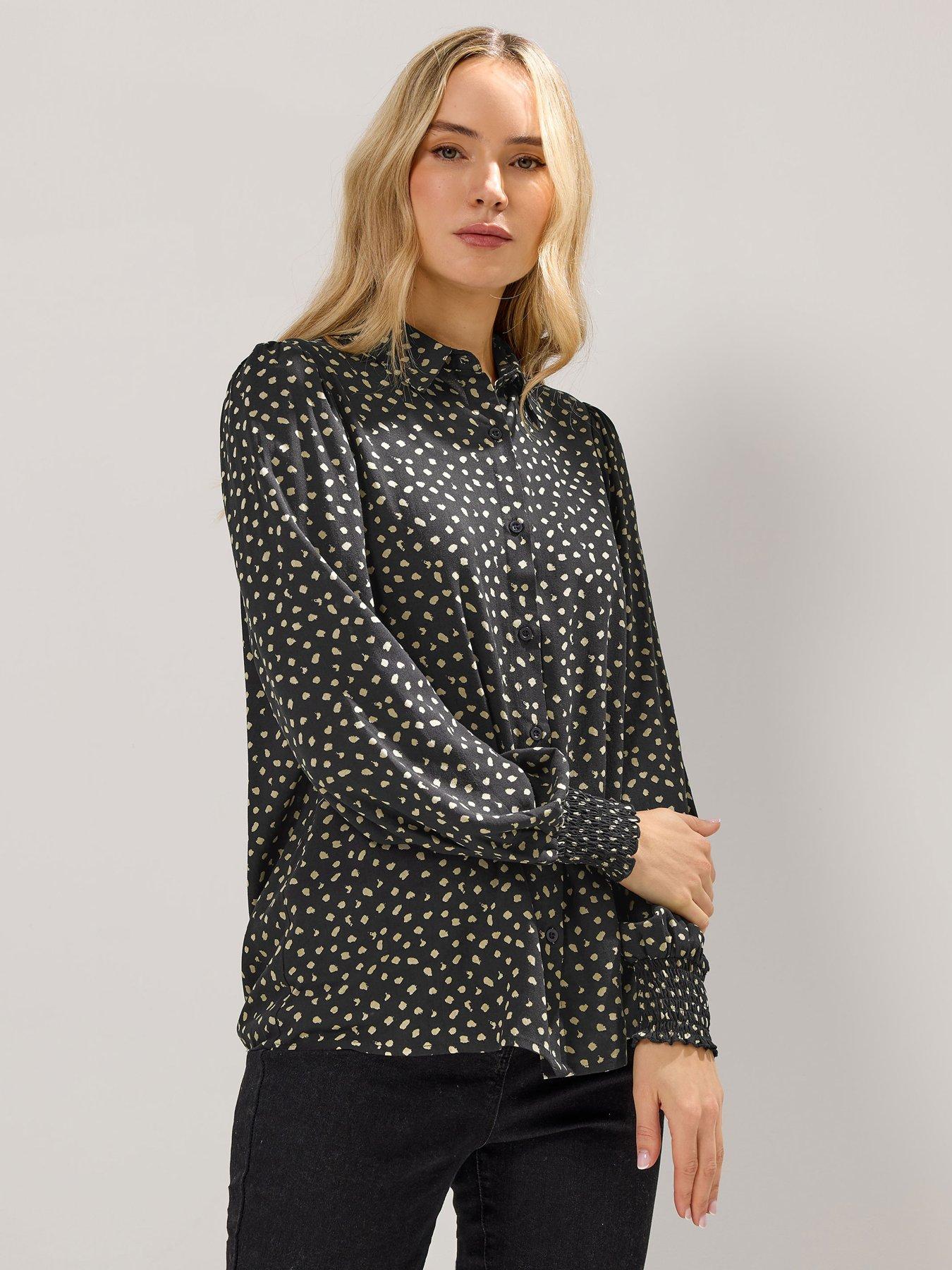 Image 1 of 5 of Long Tall Sally Balloon Sleeve Shirt - Black