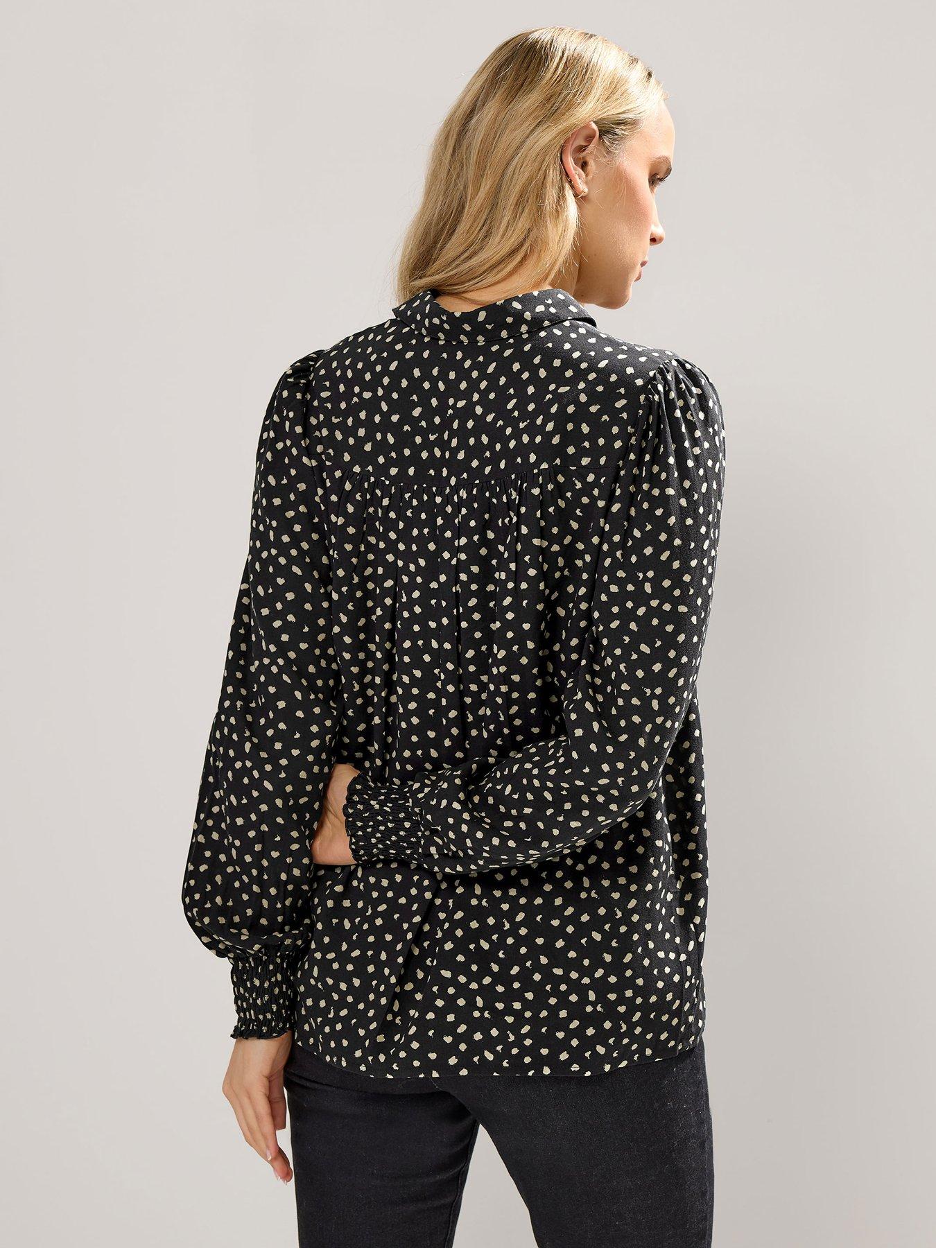 Image 2 of 5 of Long Tall Sally Balloon Sleeve Shirt - Black