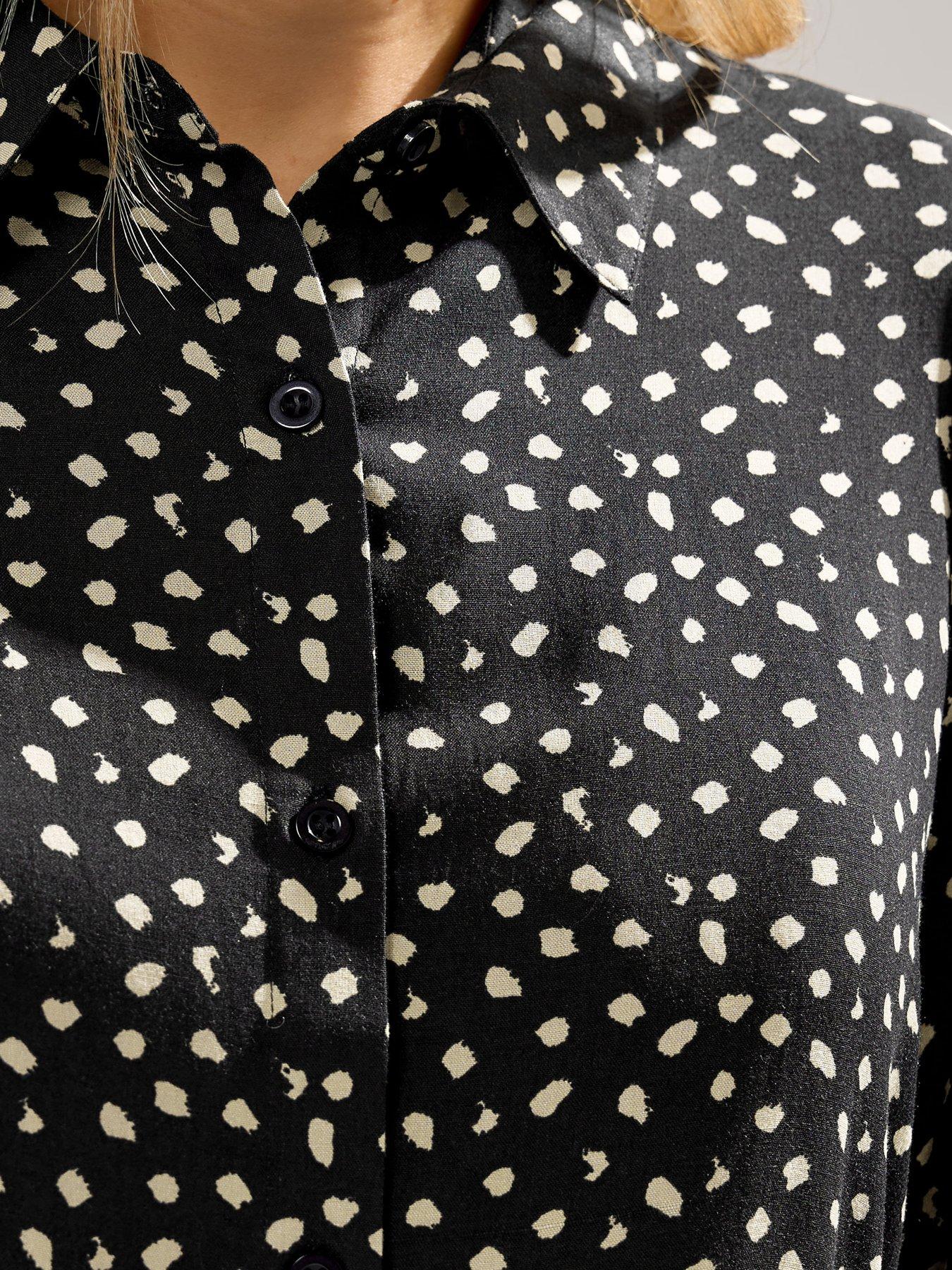 Image 4 of 5 of Long Tall Sally Balloon Sleeve Shirt - Black